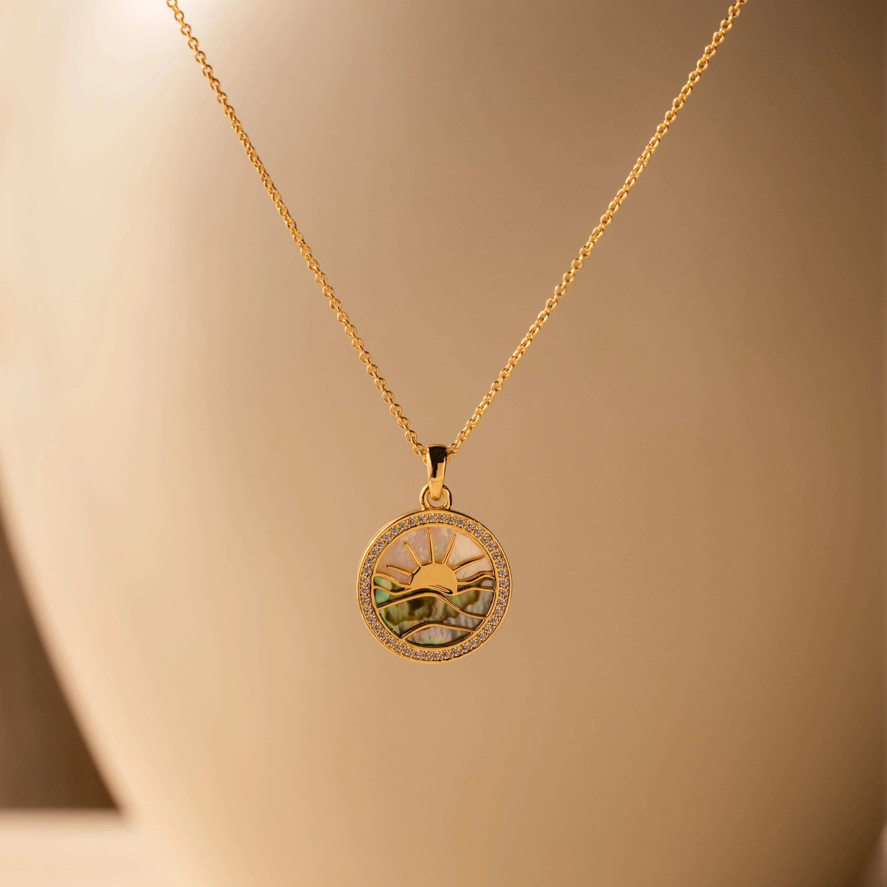 Abalone Sunrise Pendant Necklace - Image 5