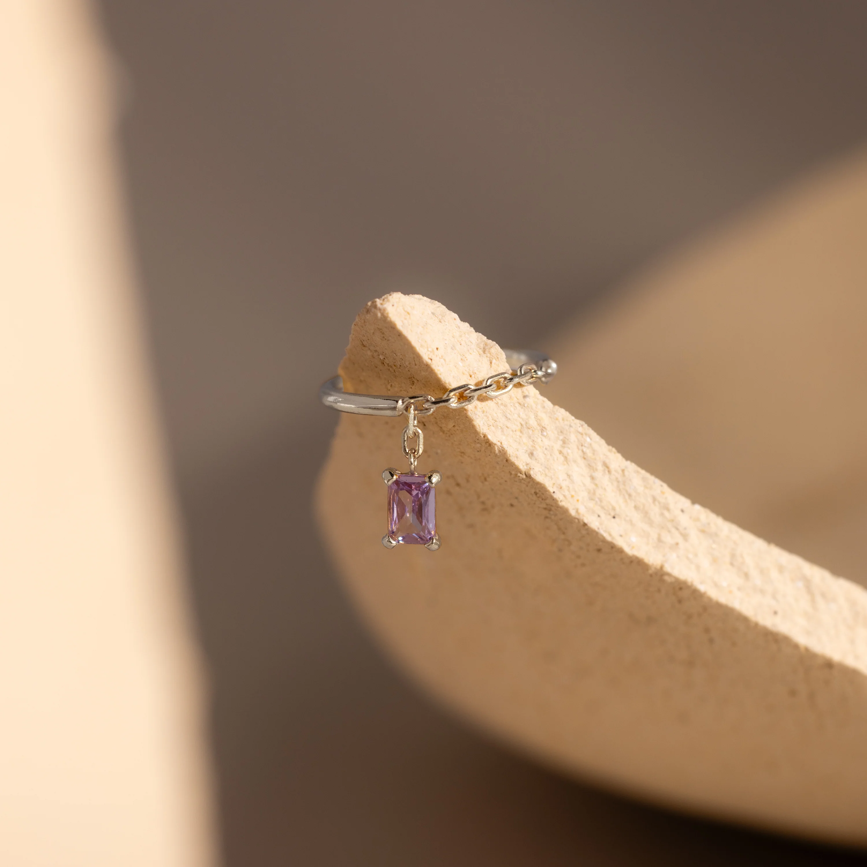 Alexandrite Drop Chain Ring - Image 3
