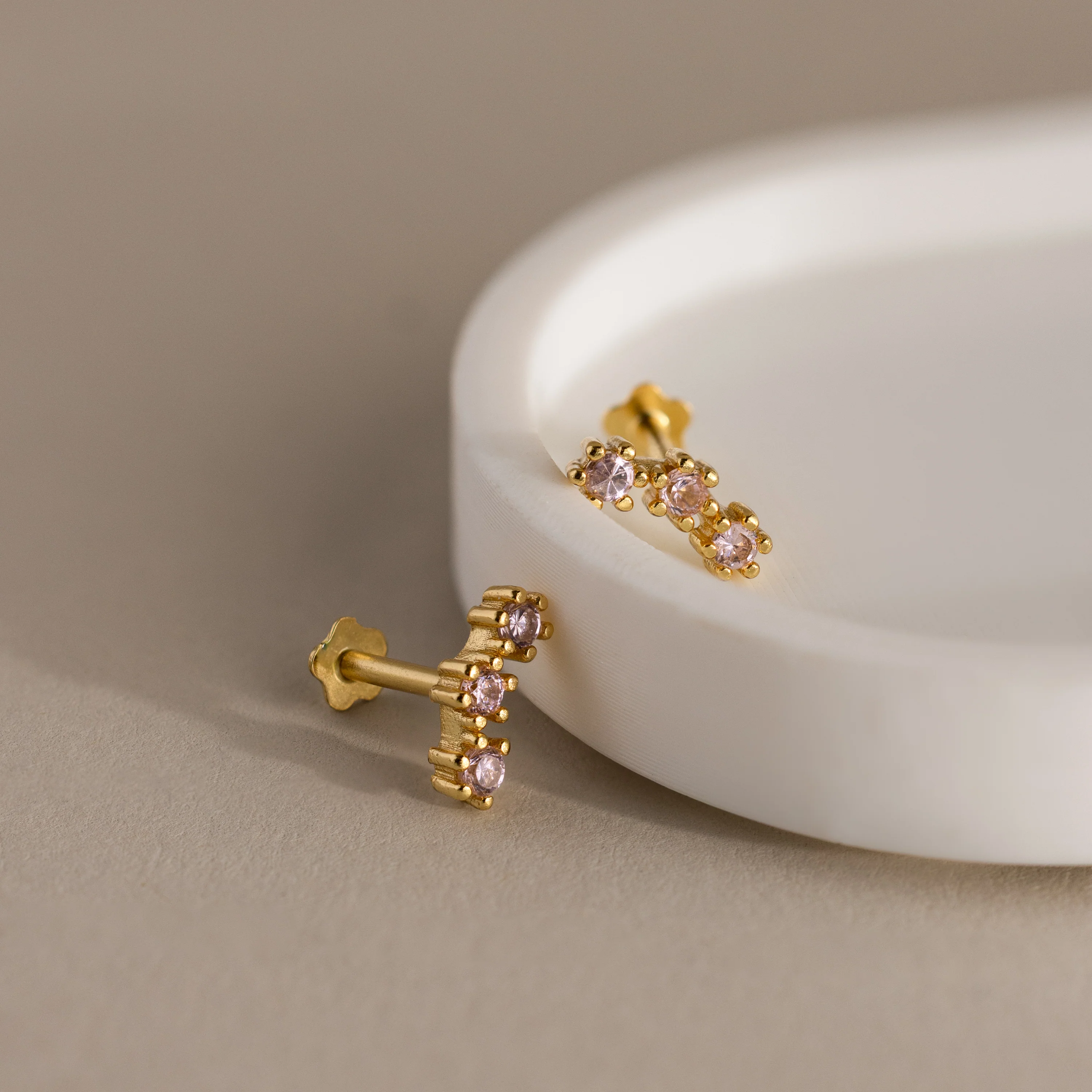 Blue Zircon Cluster Flatback Studs - Image 3