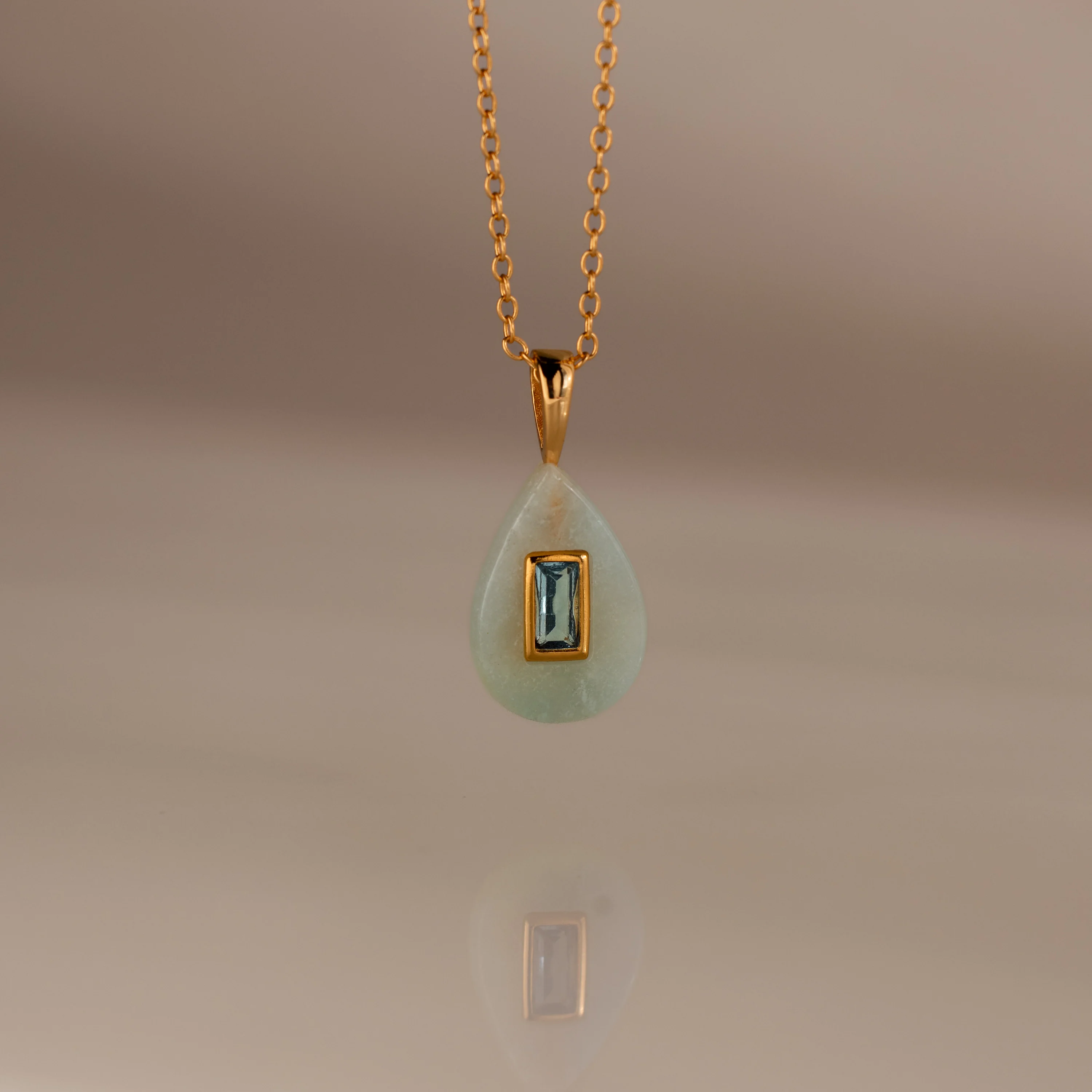 Aquamarine Crystal Necklace