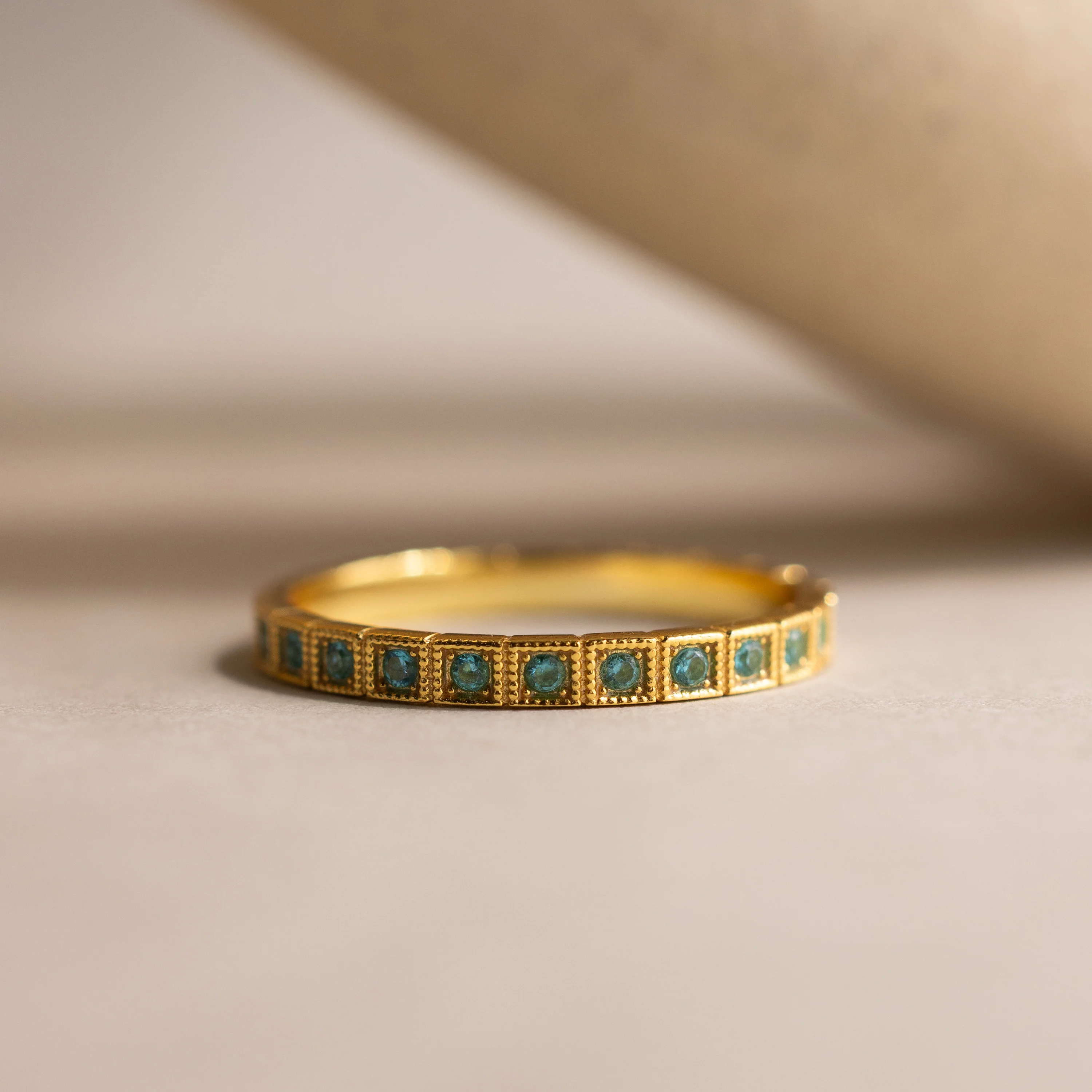 Art Deco Birthstone Eternity Ring - Image 4