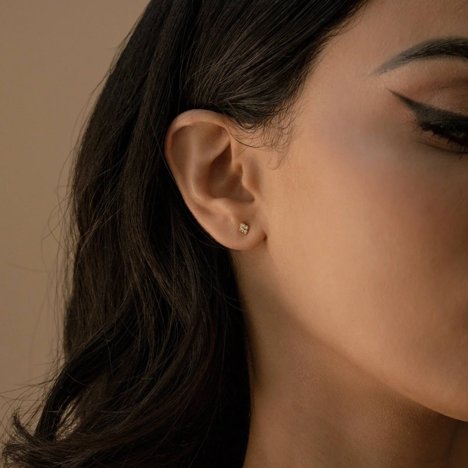 Avery Geometric Diamond Studs - Image 4