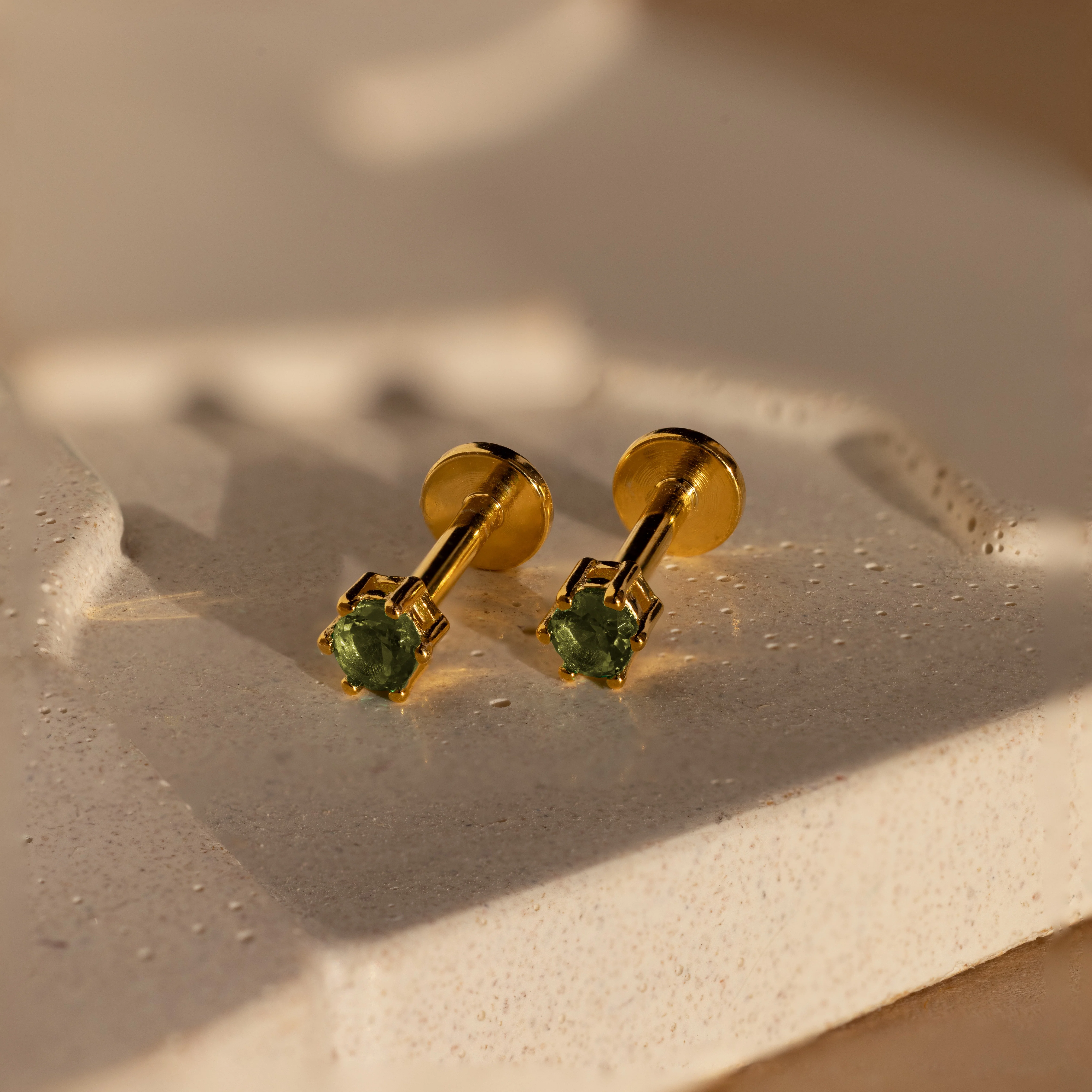 Peridot Flatback Studs