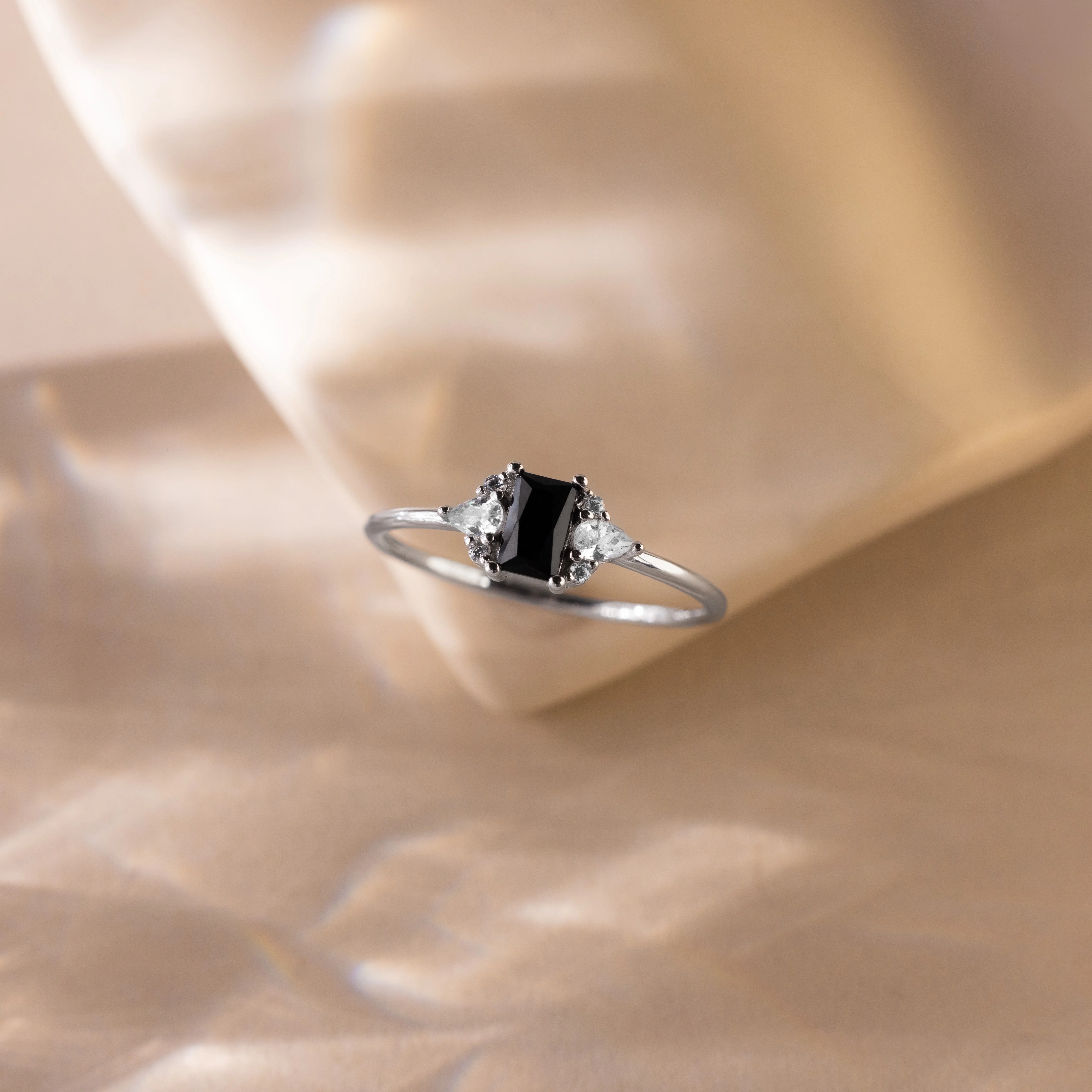 Black Baguette Diamond Ring - Image 4