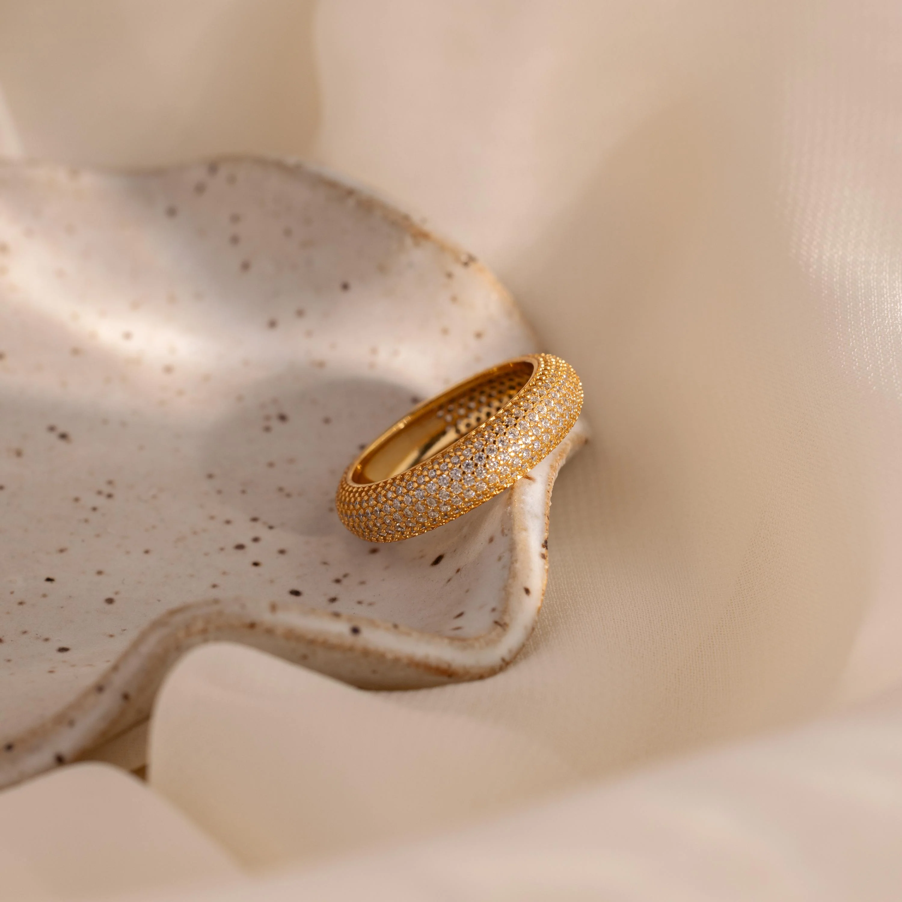 Bold Pave Stacking Ring - Image 7
