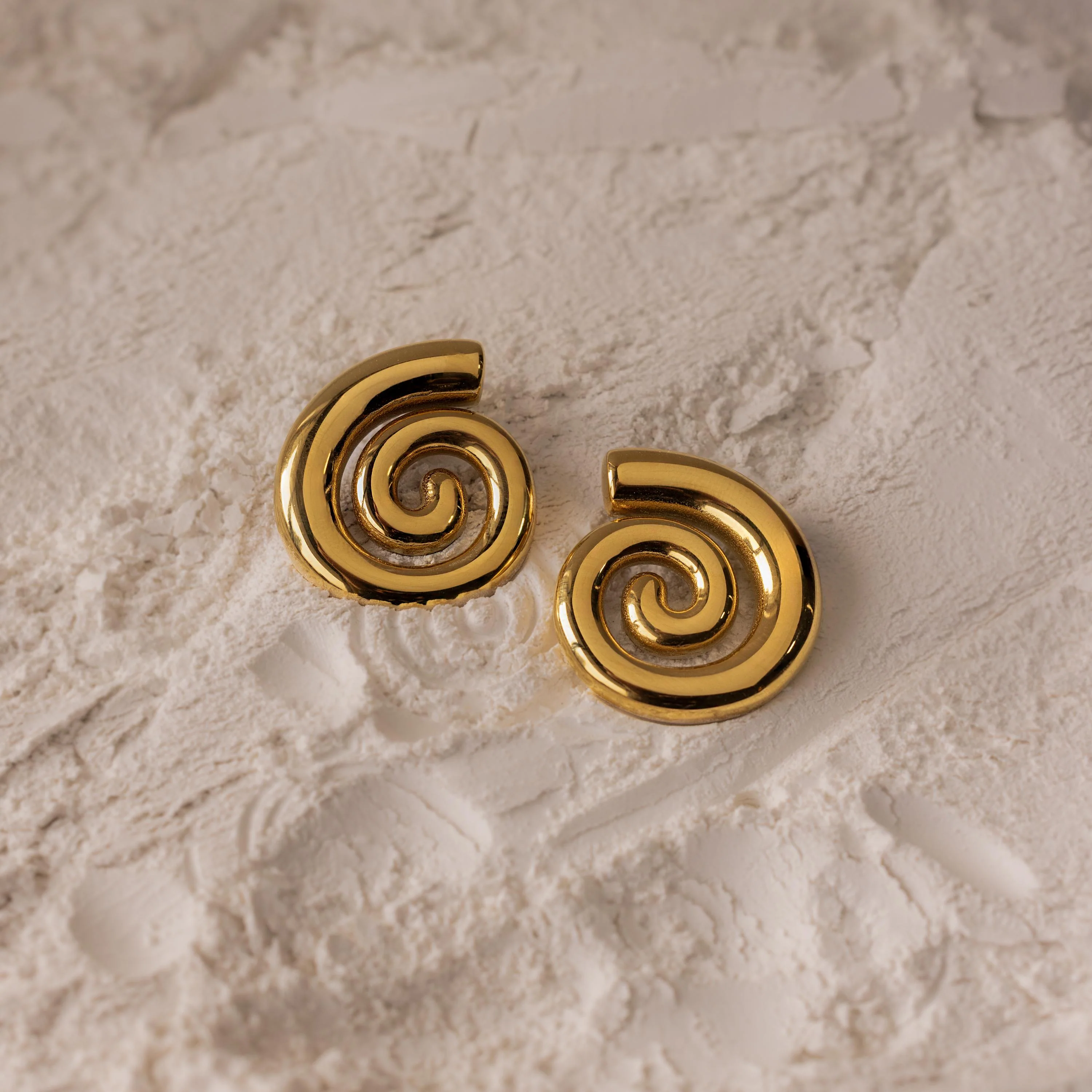 Bold Spiral Stud Earrings - Image 2