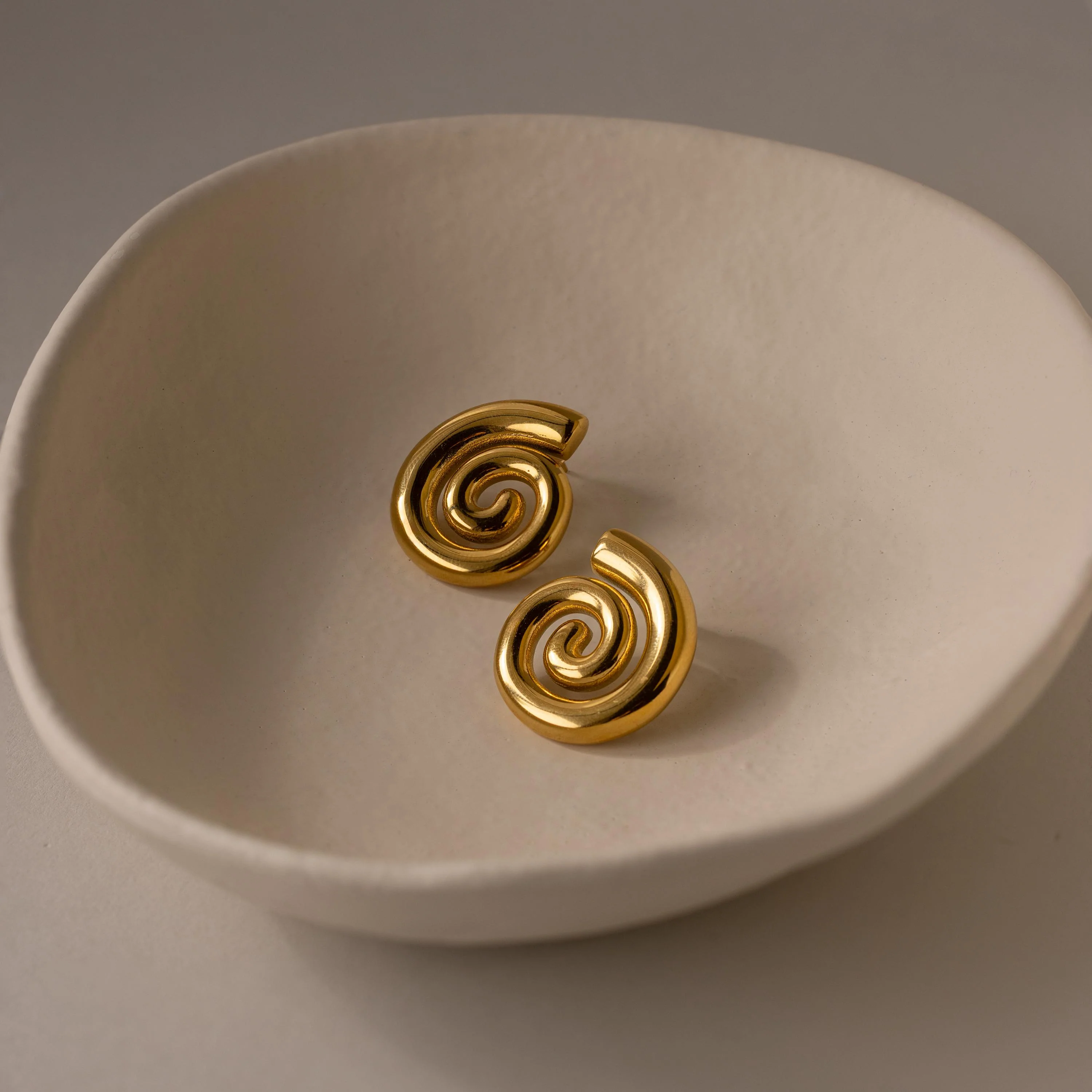 Bold Spiral Stud Earrings - Image 7