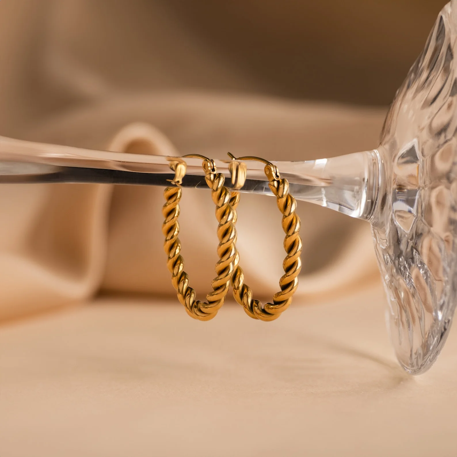 Bold Twisted Hoops - Image 7