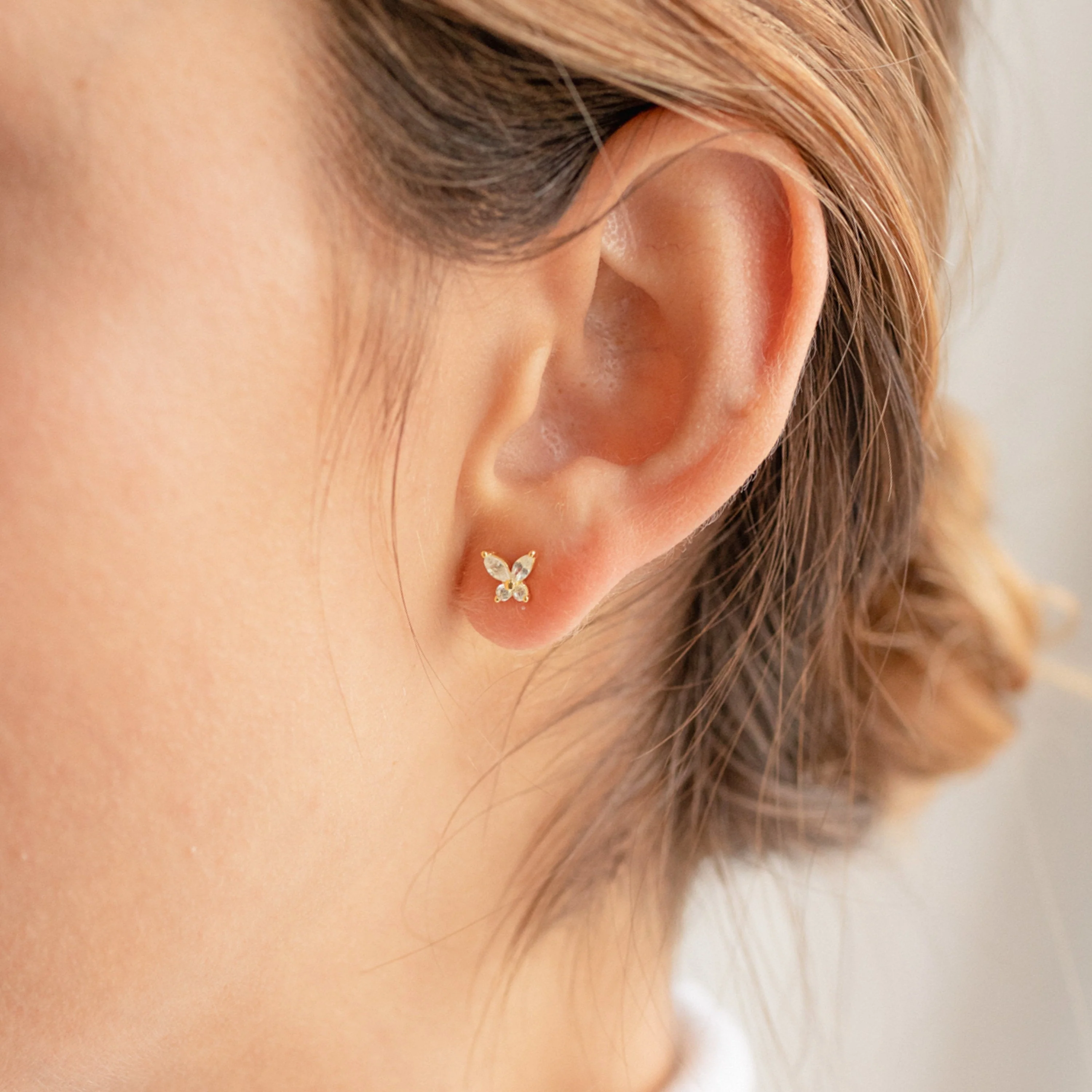 Butterfly Diamond Studs - Image 3
