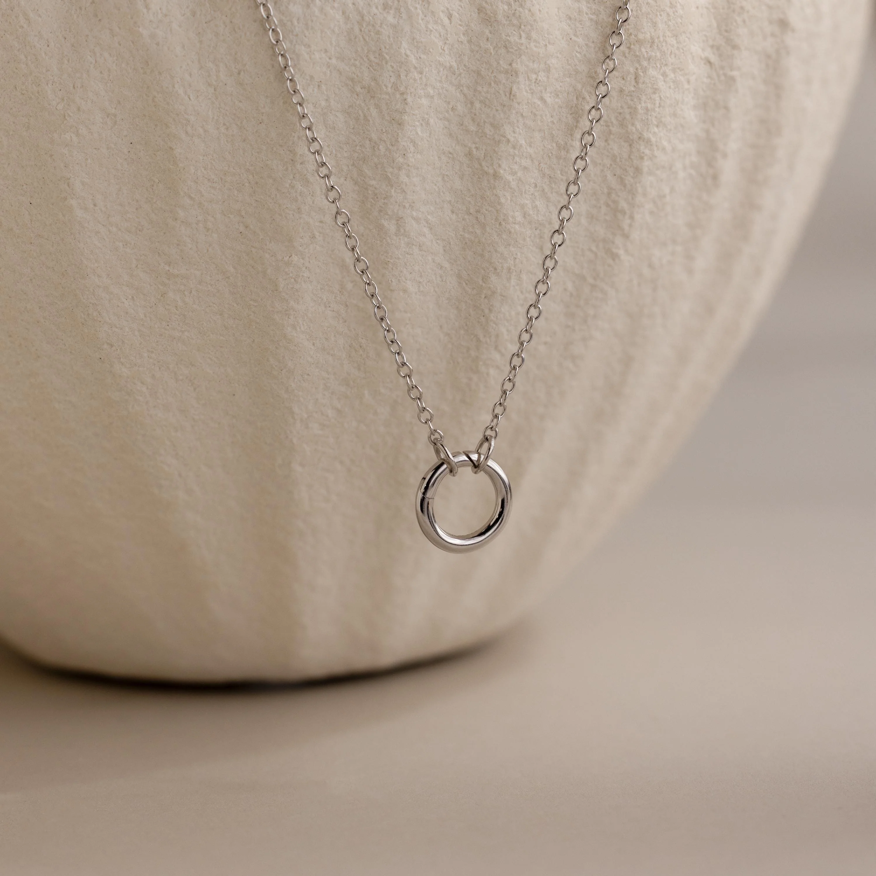 Cable Circle Charm Necklace - Image 2