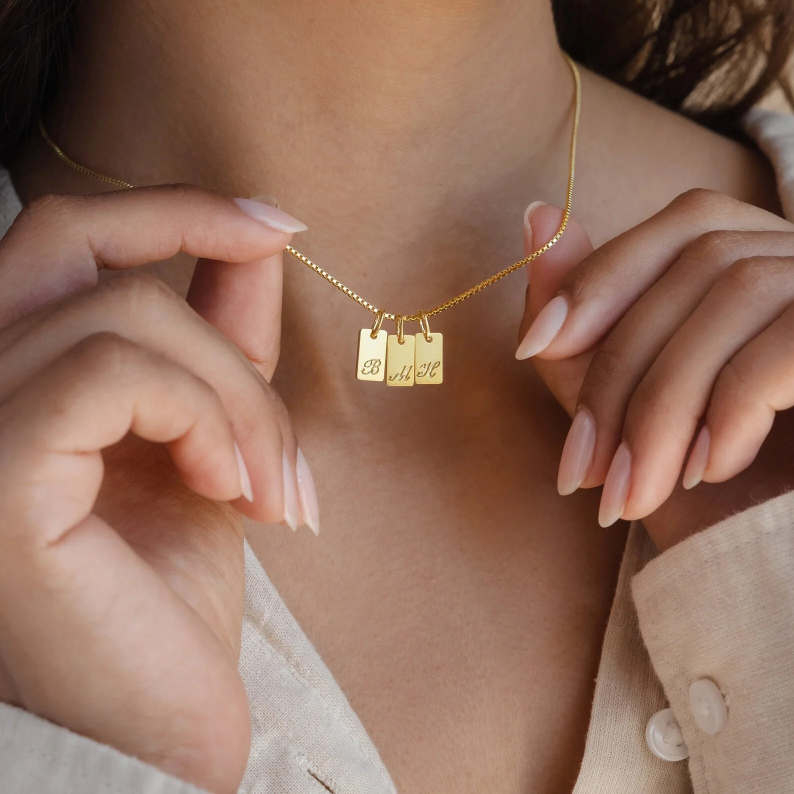 Carrie Mini Tag Necklace - Image 8