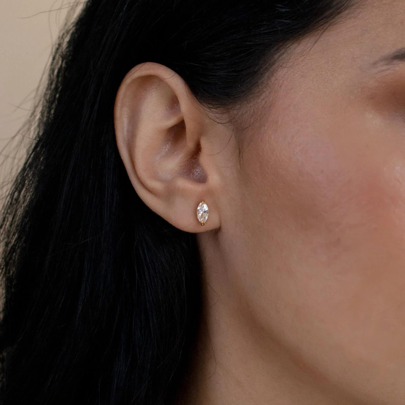 Classic Marquise Diamond Studs - Image 2