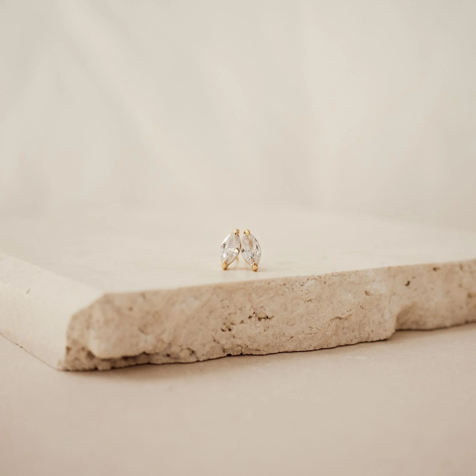 Classic Marquise Diamond Studs - Image 3