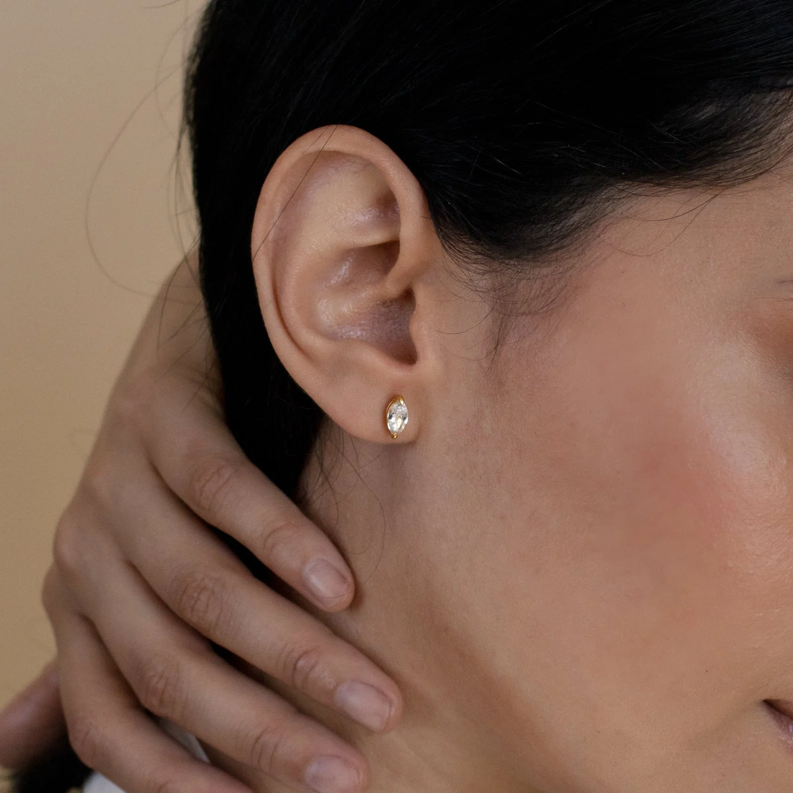 Classic Marquise Diamond Studs - Image 4