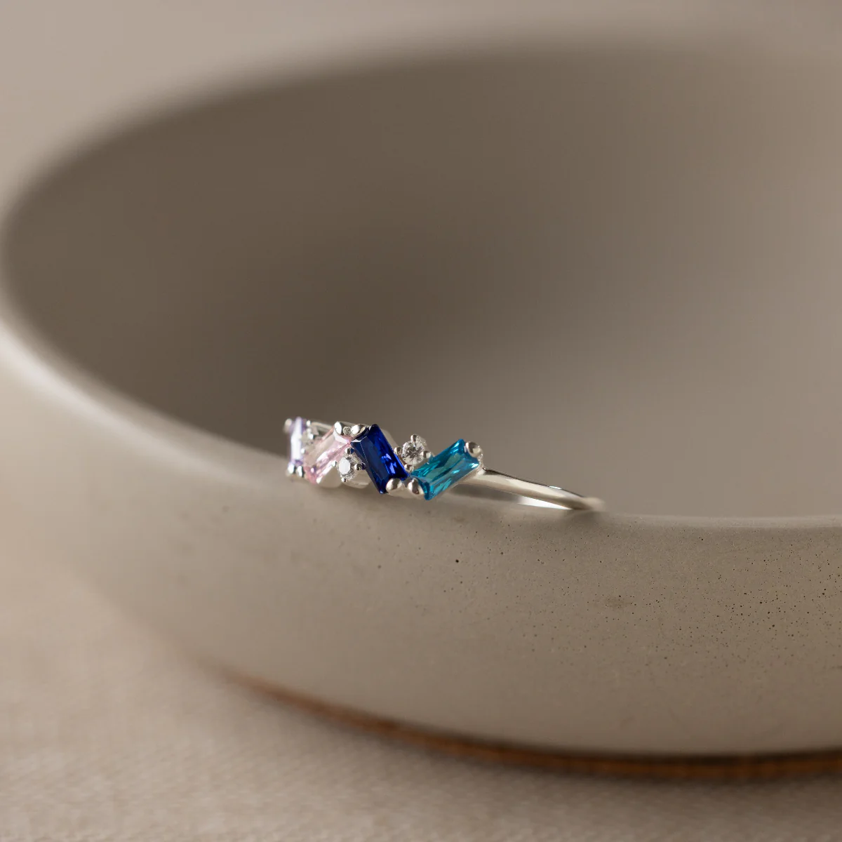 Cluster Baguette Birthstone Ring - Image 7