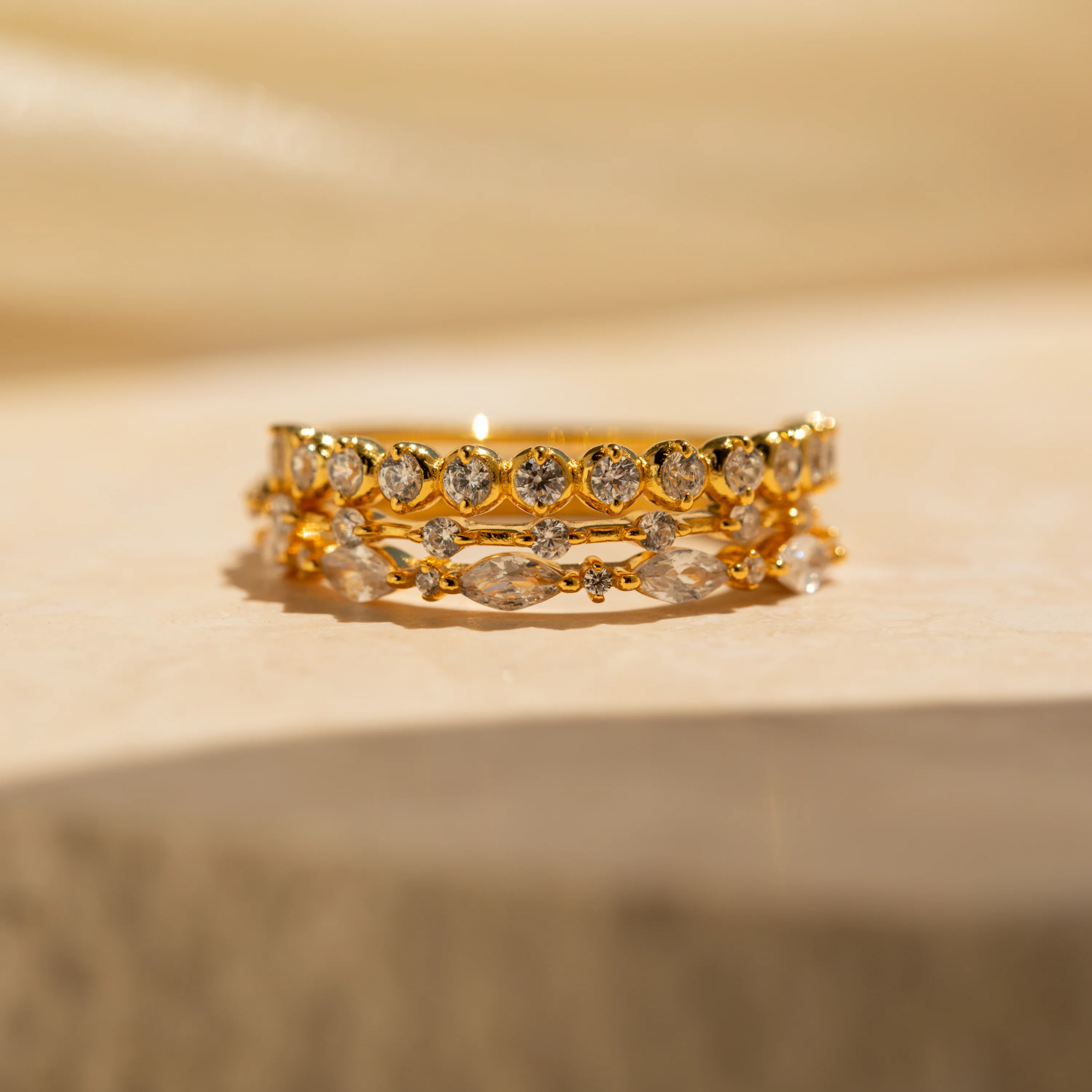 Crystal Stacking Ring Set - Image 2