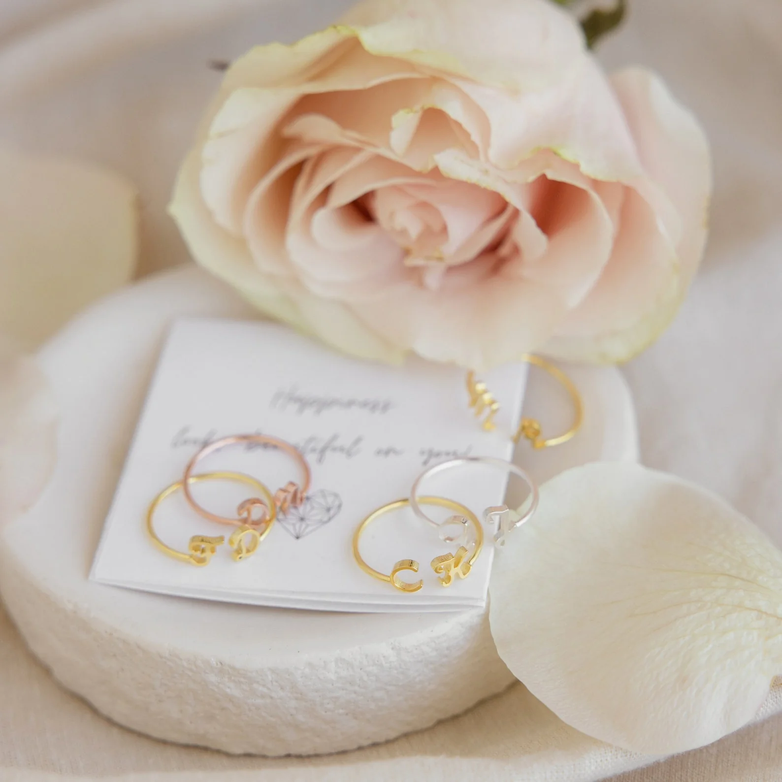 Dainty Duo Initial Ring - Image 6