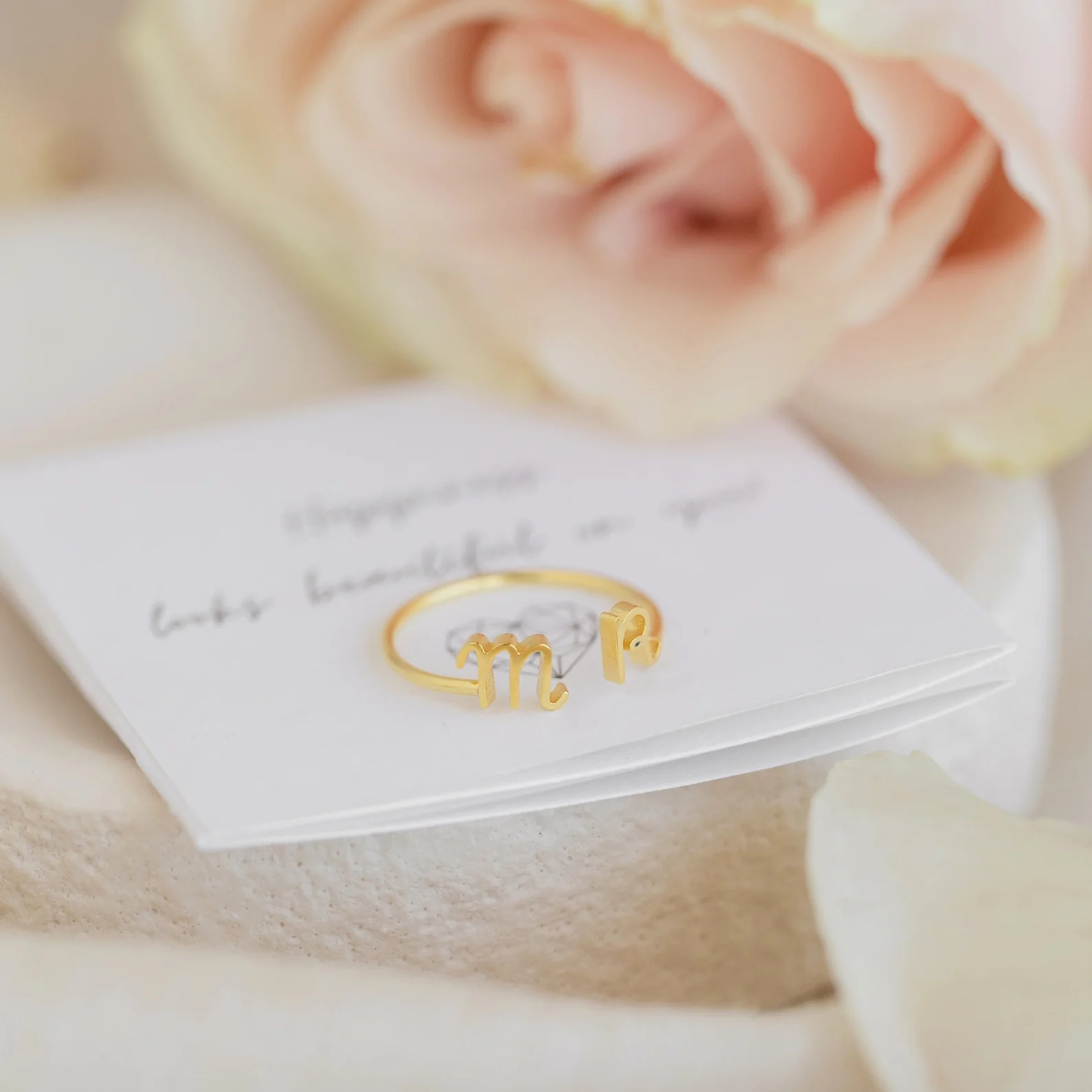 Dainty Duo Initial Ring - Image 7