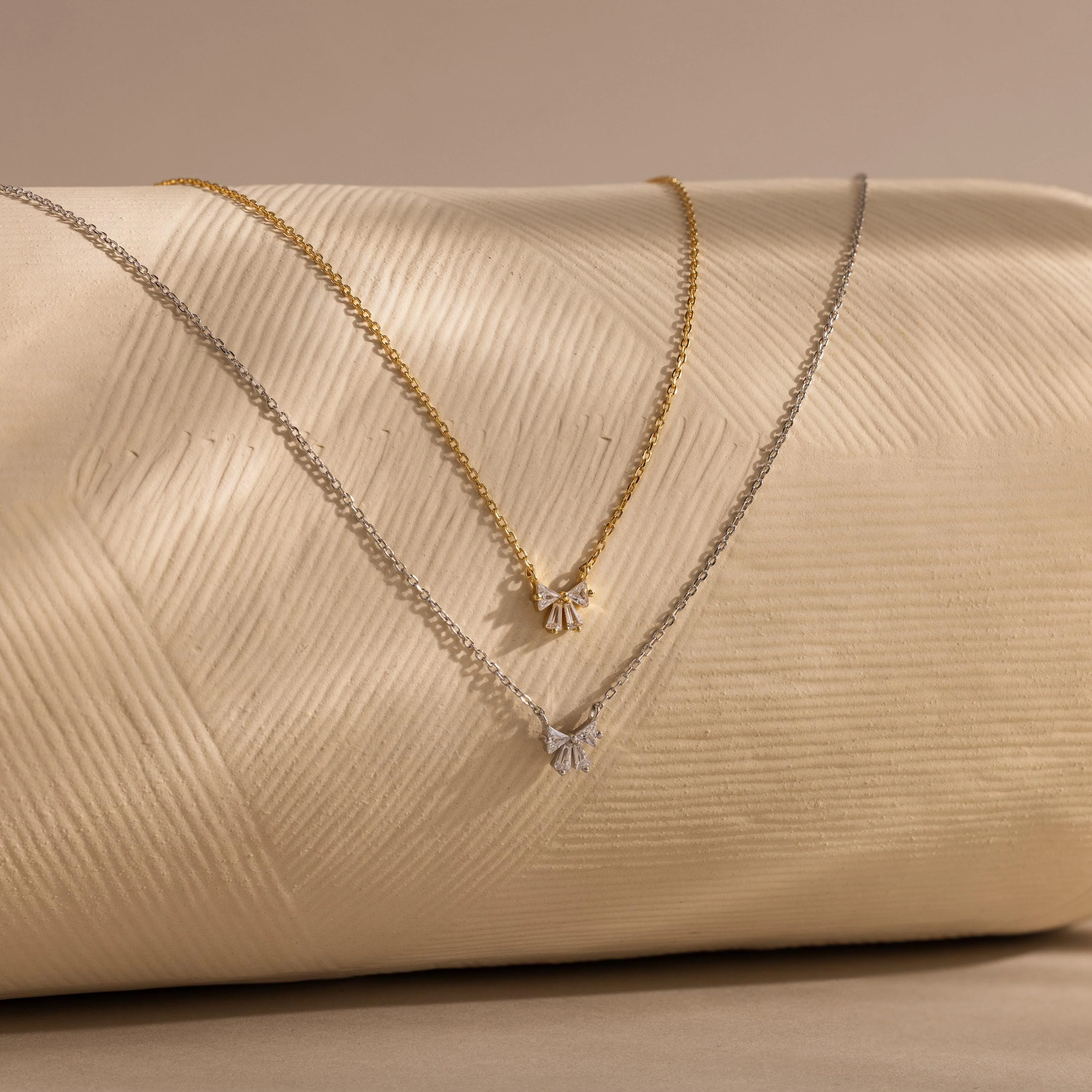 Diamond Bow Necklace - Image 4