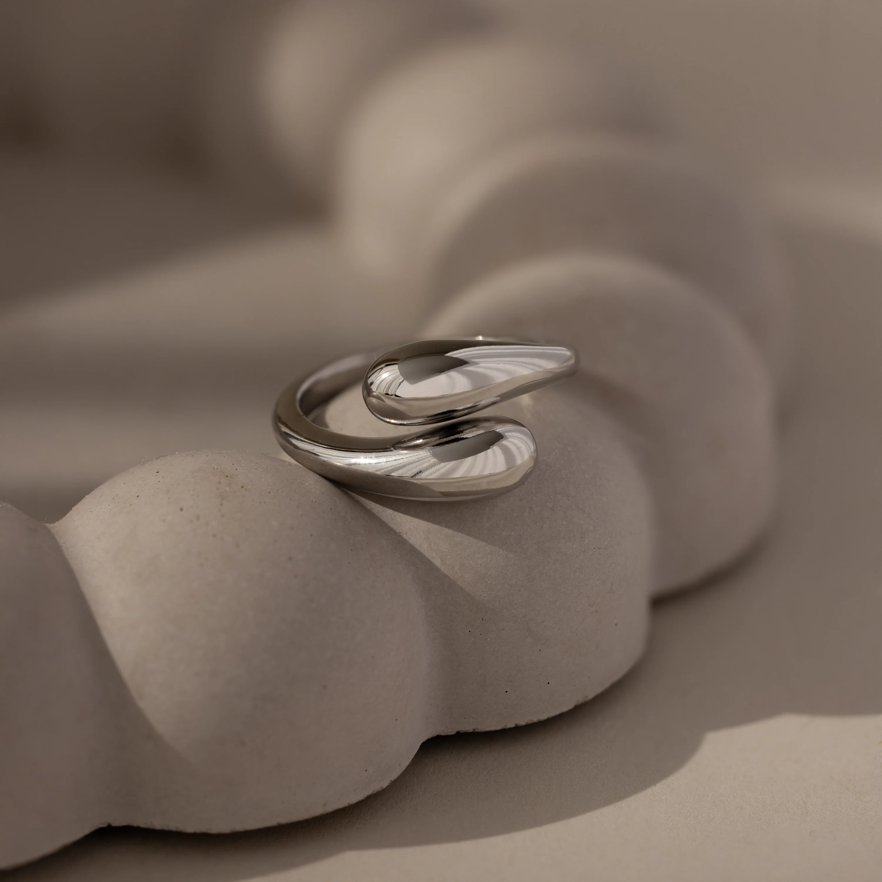 Duo Dome Ring in Silver