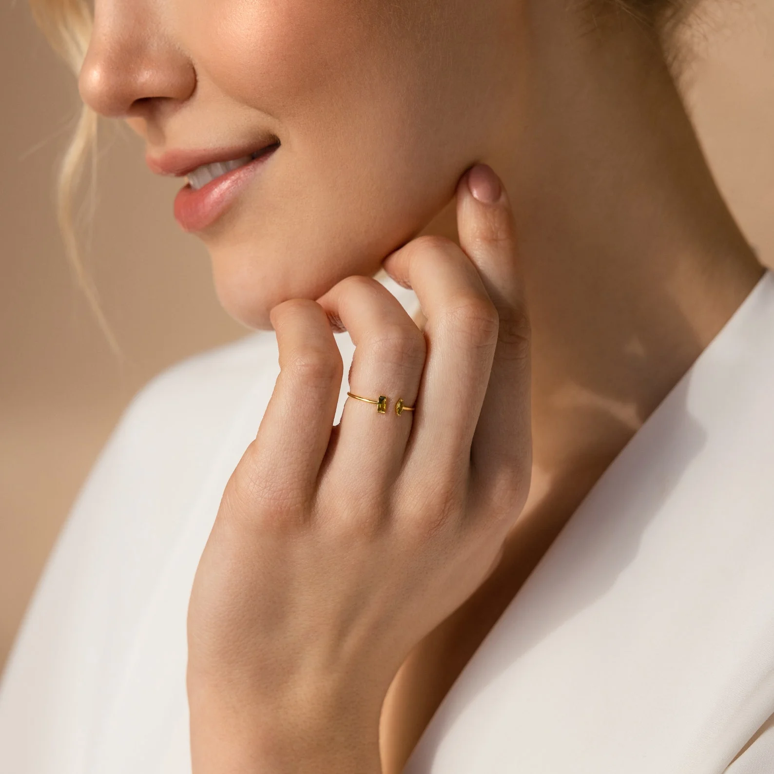 Duo Marquise Baguette Ring - Image 2