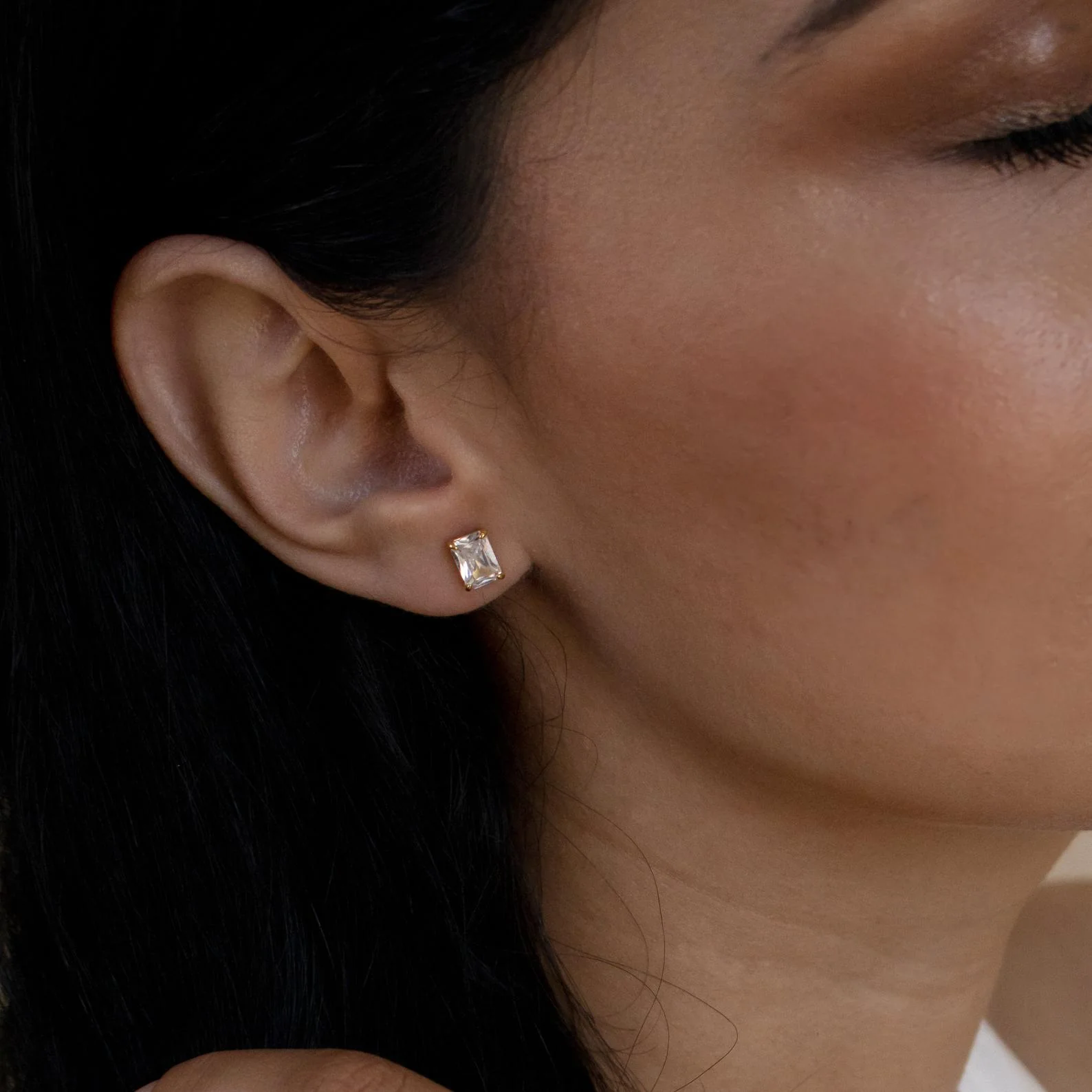Emerald Diamond Studs - Image 6