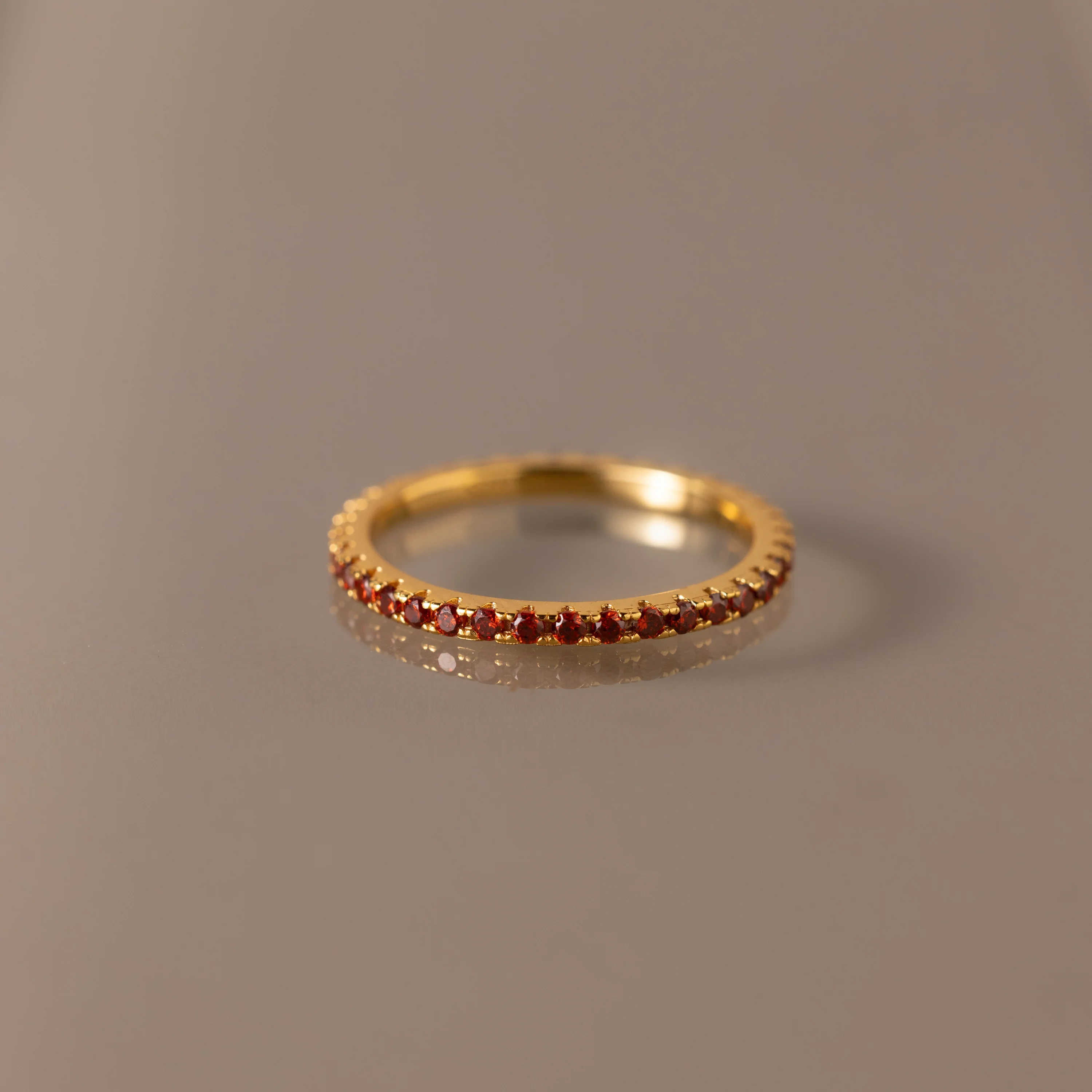 Endless Eternity Garnet Ring