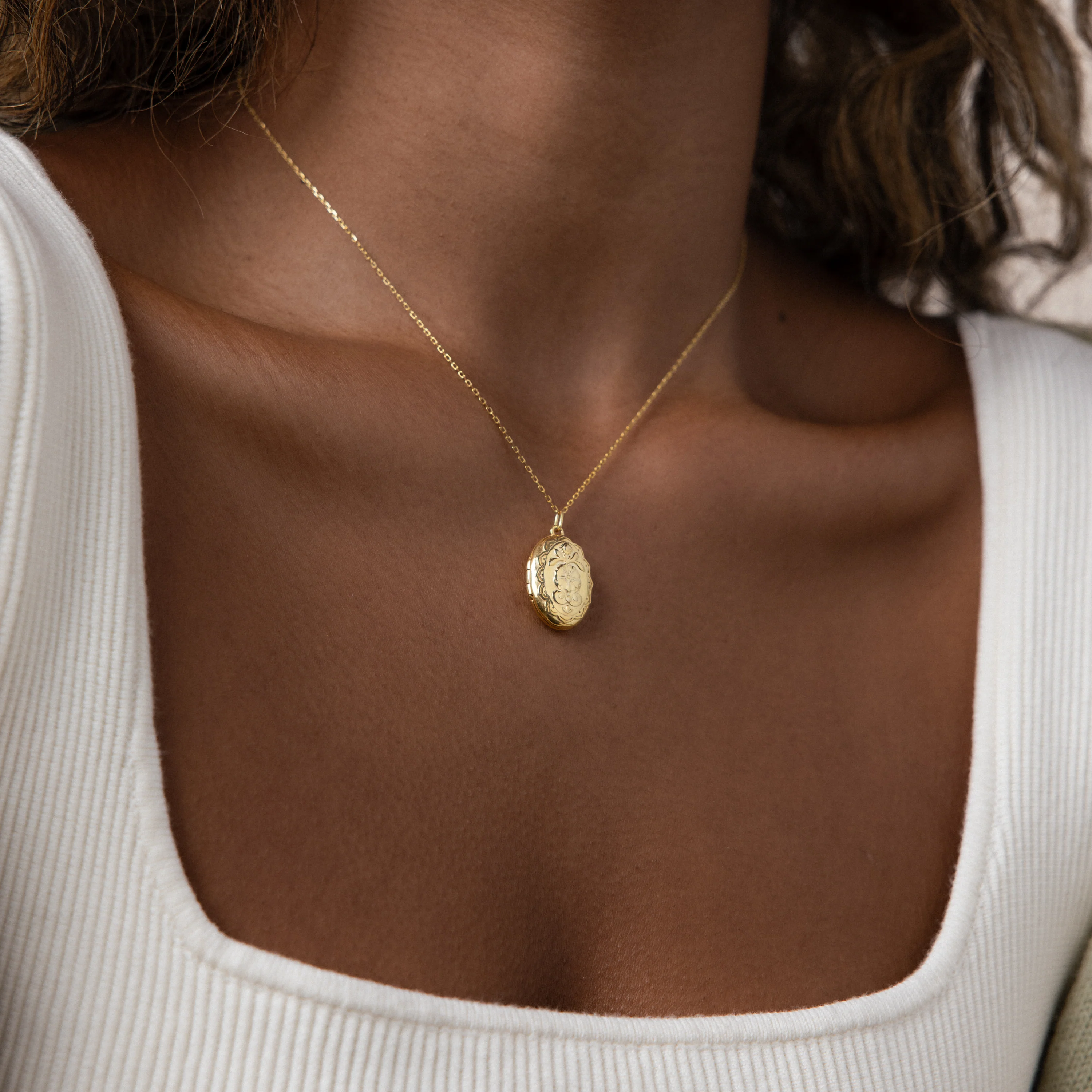 Floral Handwriting Locket Necklace - Image 3