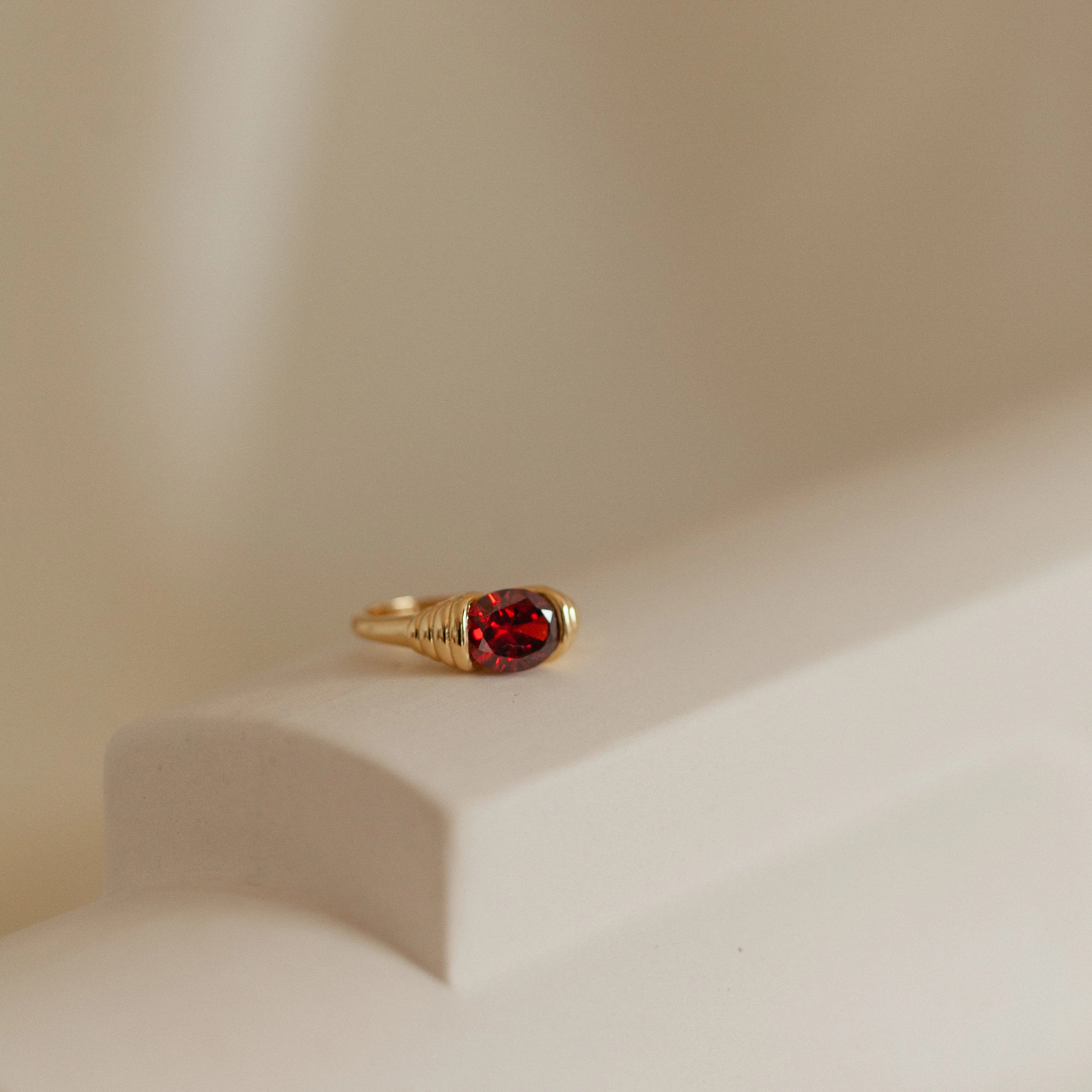 Garnet Signet Ring - Image 5