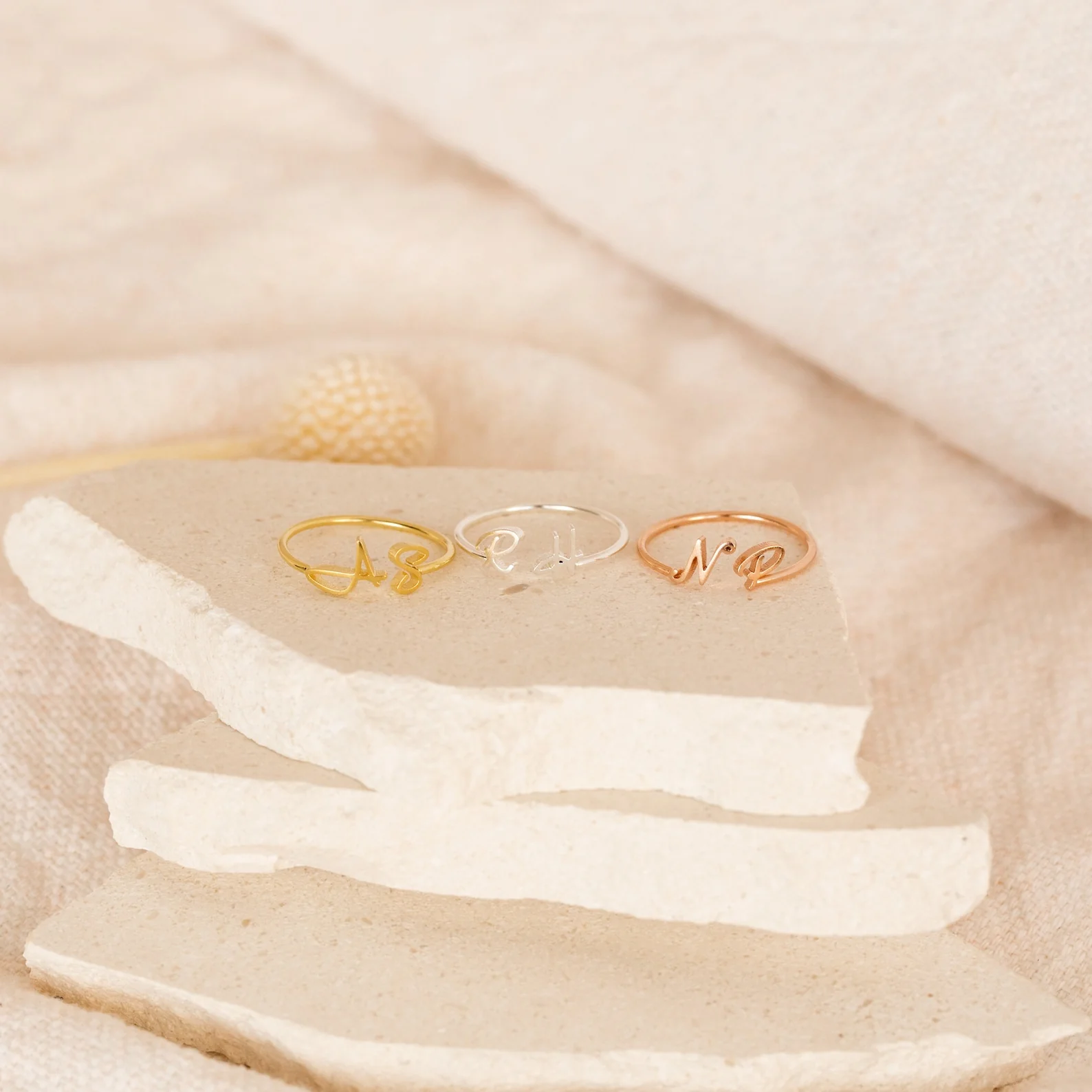 Hallie Duo Initial Ring - Image 8