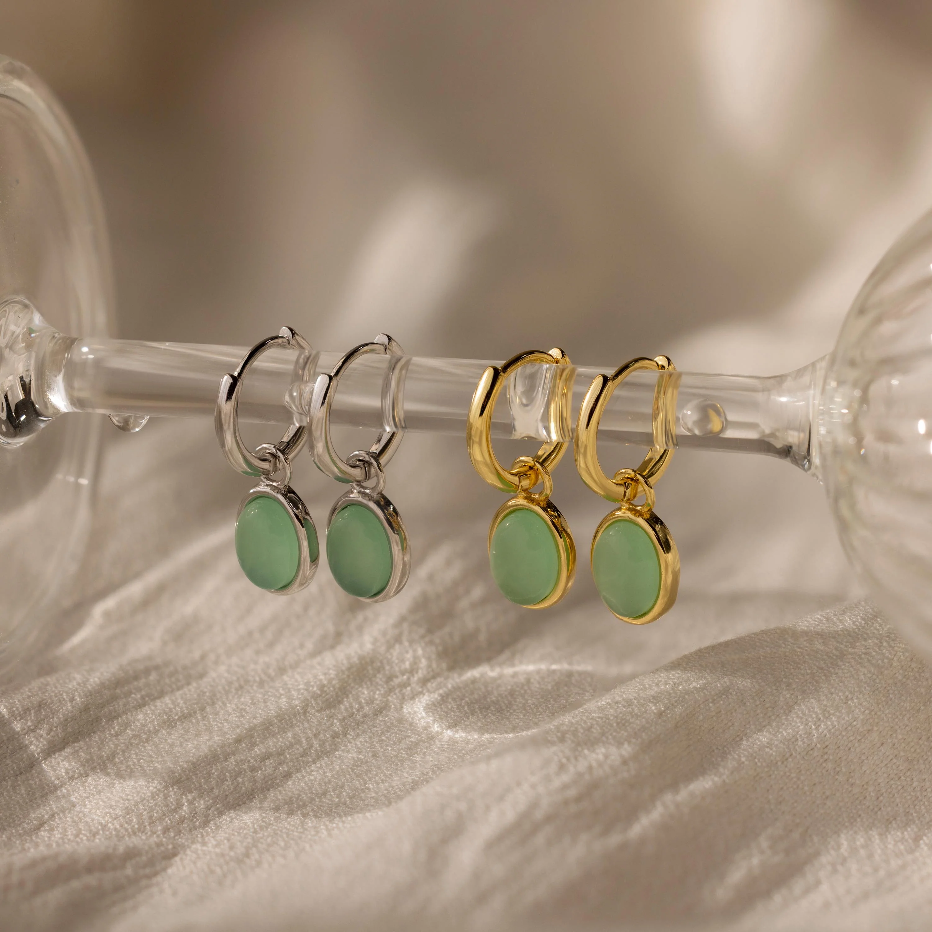 Jade Drop Hoops - Image 3