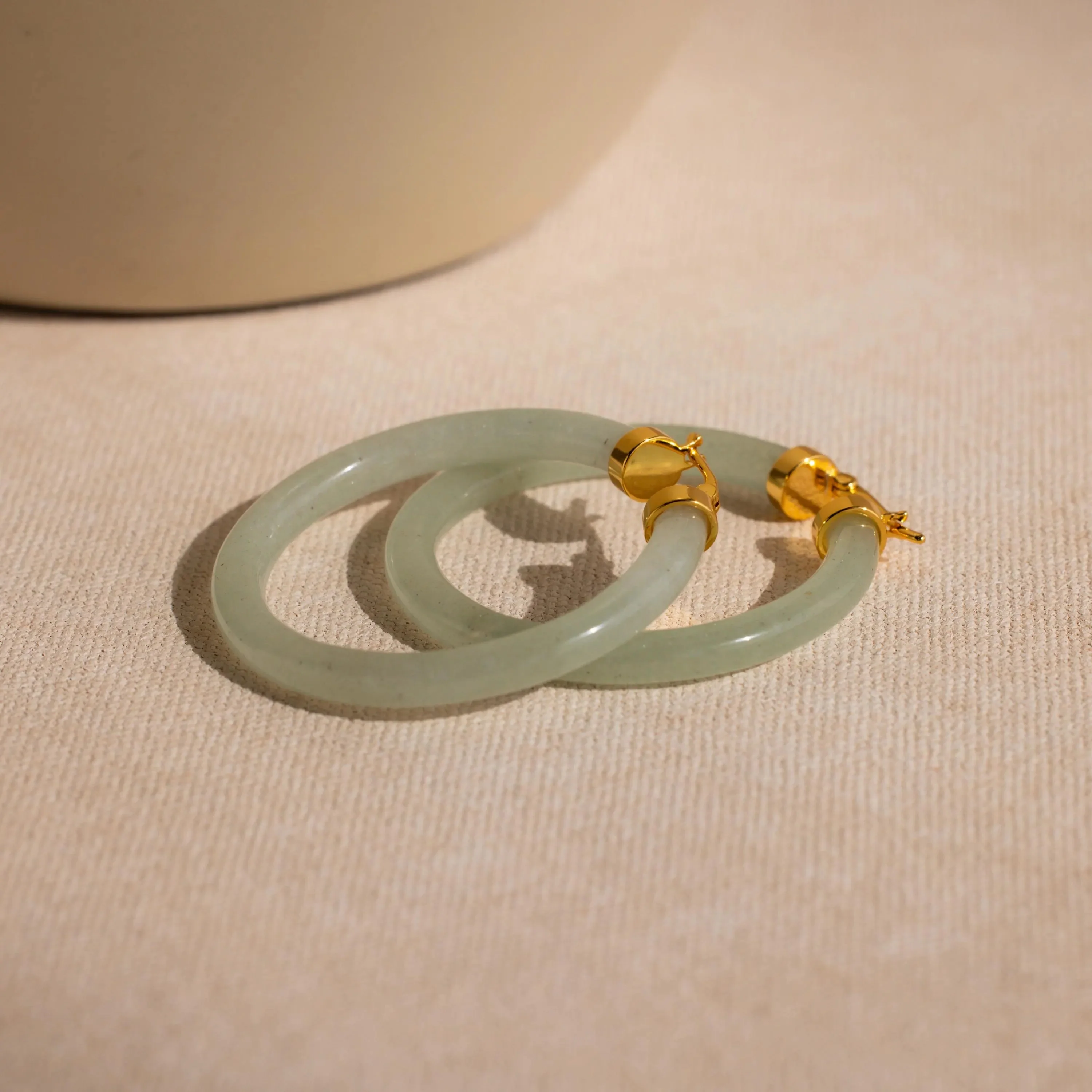 Large Jade Hoops - Image 2
