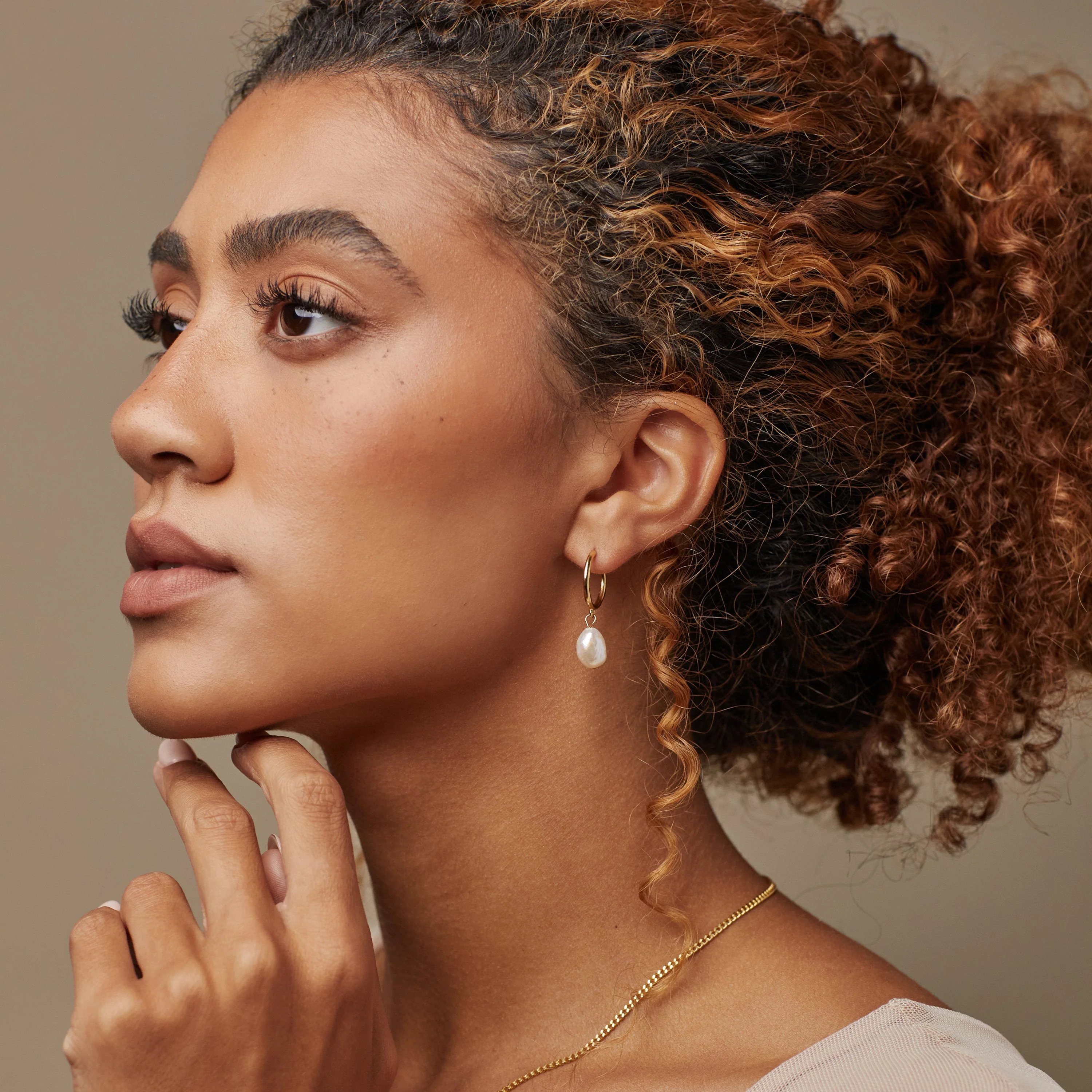 Margot Pearl Hoops - Image 6