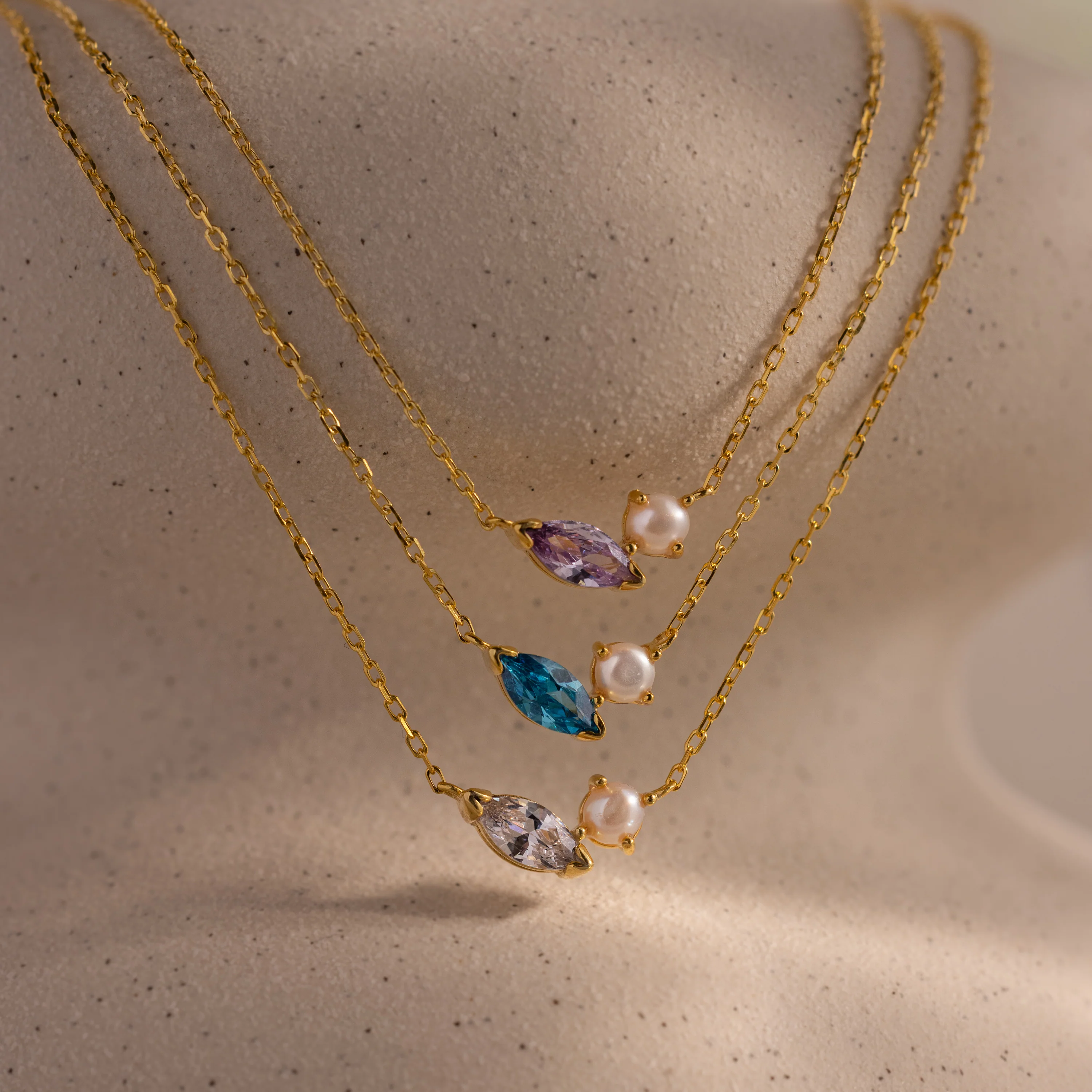 Marquise Alexandrite & Pearl Necklace