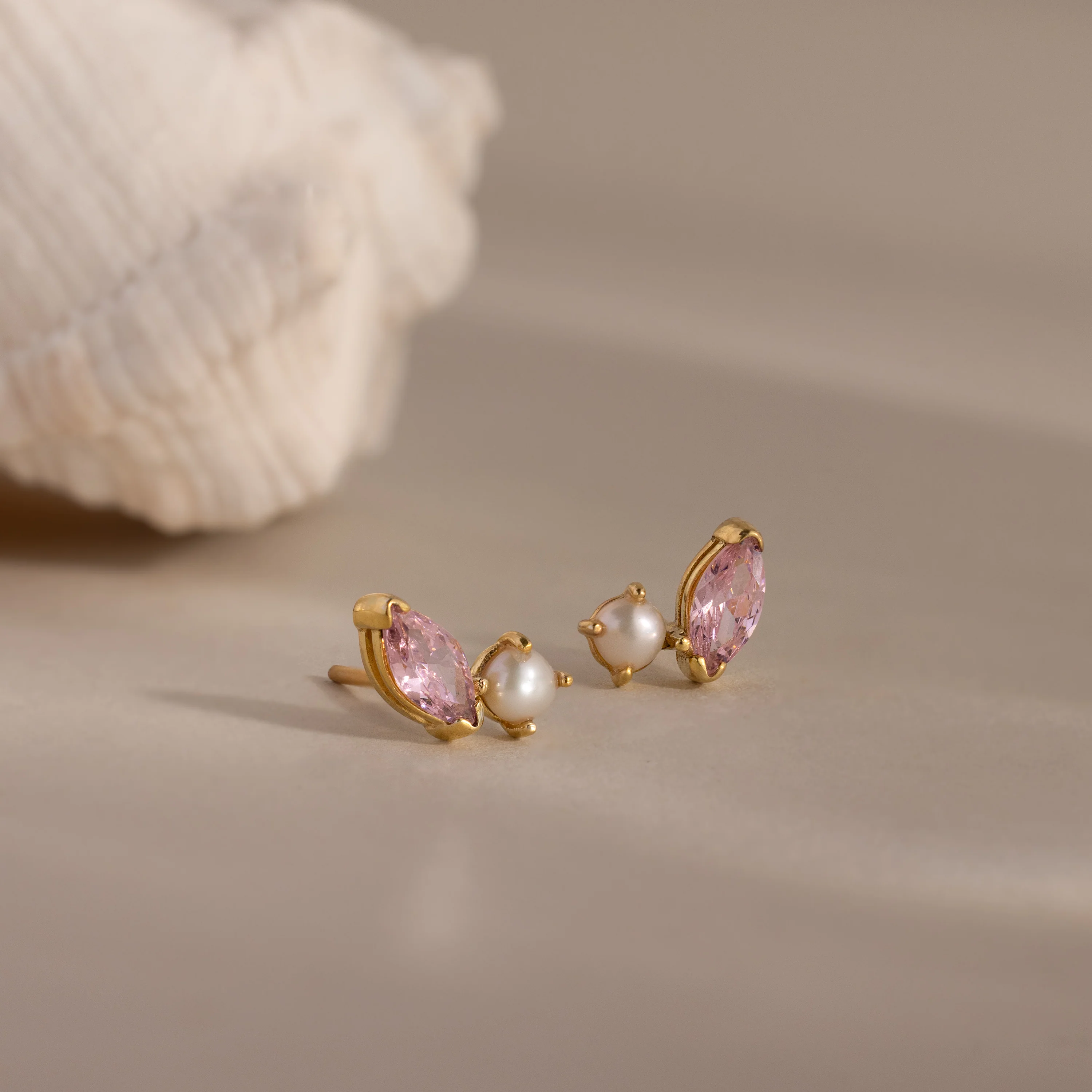 Marquise Birthstone & Pearl Studs - Image 19