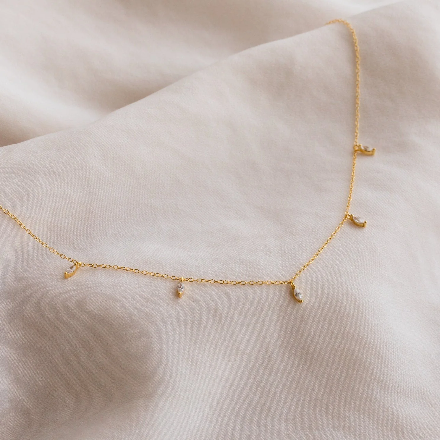 Marquise Station Necklace - Image 2
