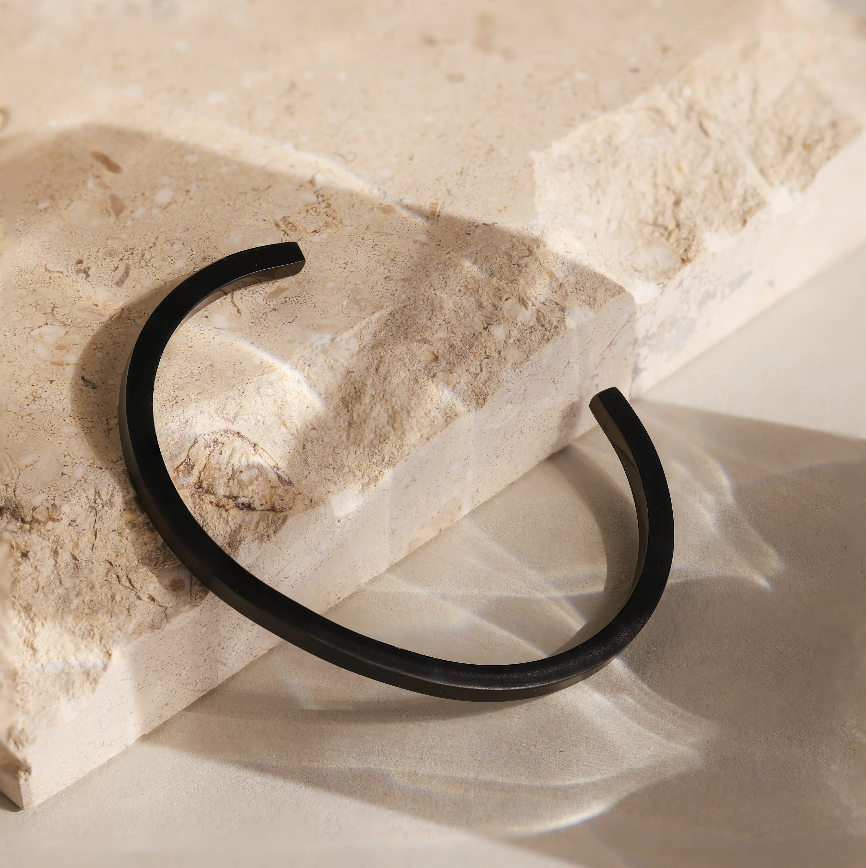Men's Black Cuff Bracelet - Image 7
