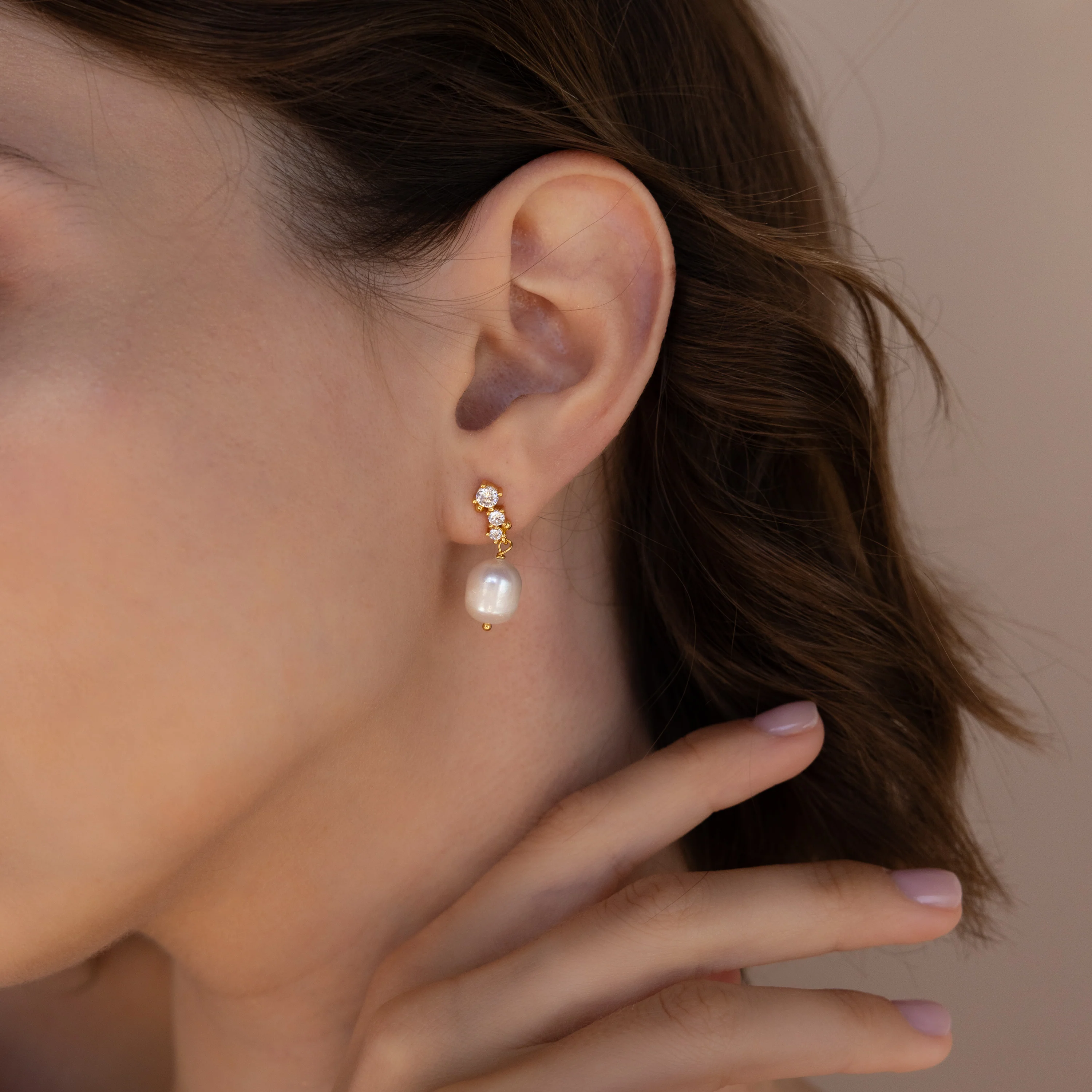 Millie Drop Earrings in 18K Gold - Image 8