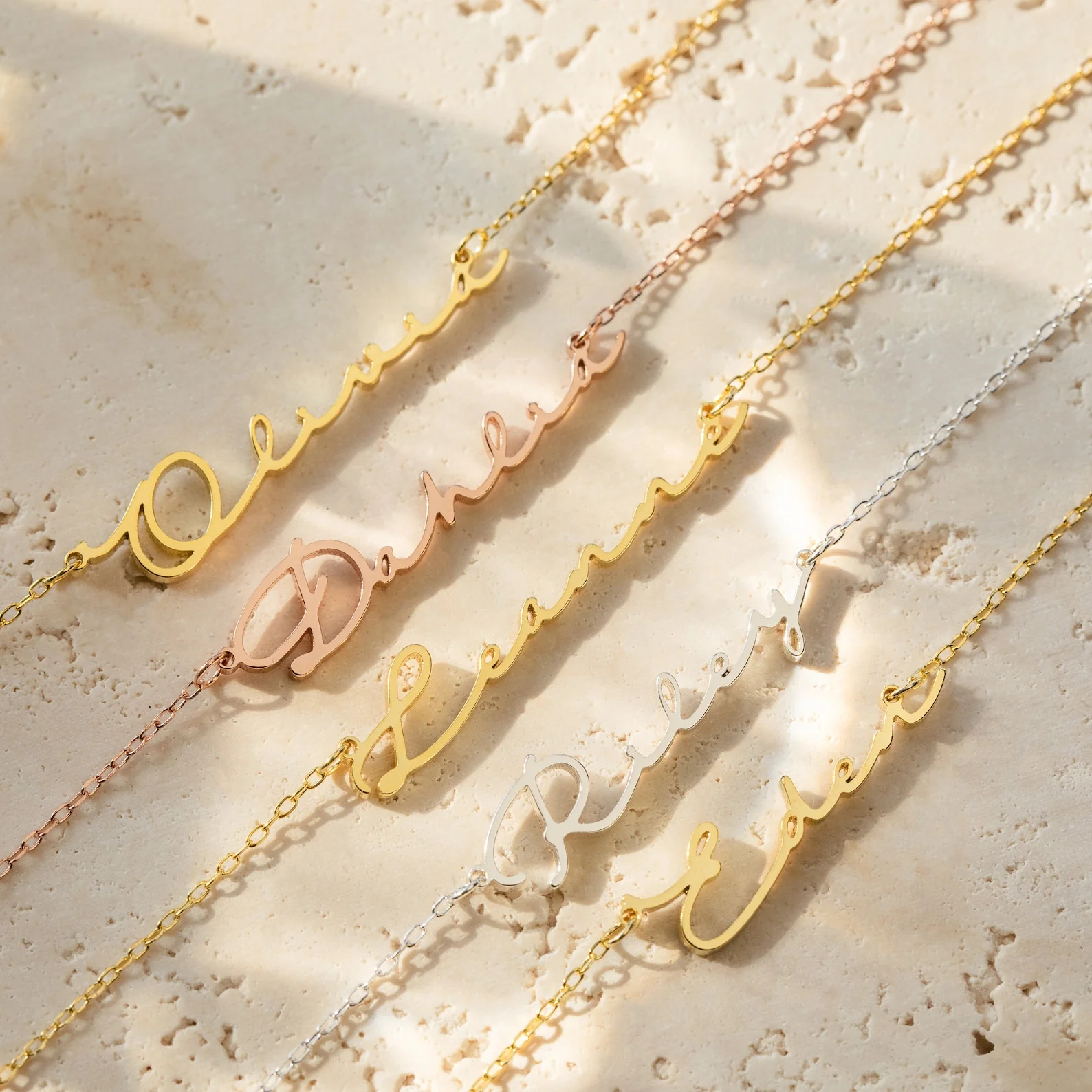 Minimal Sideways Name Necklace - Image 2