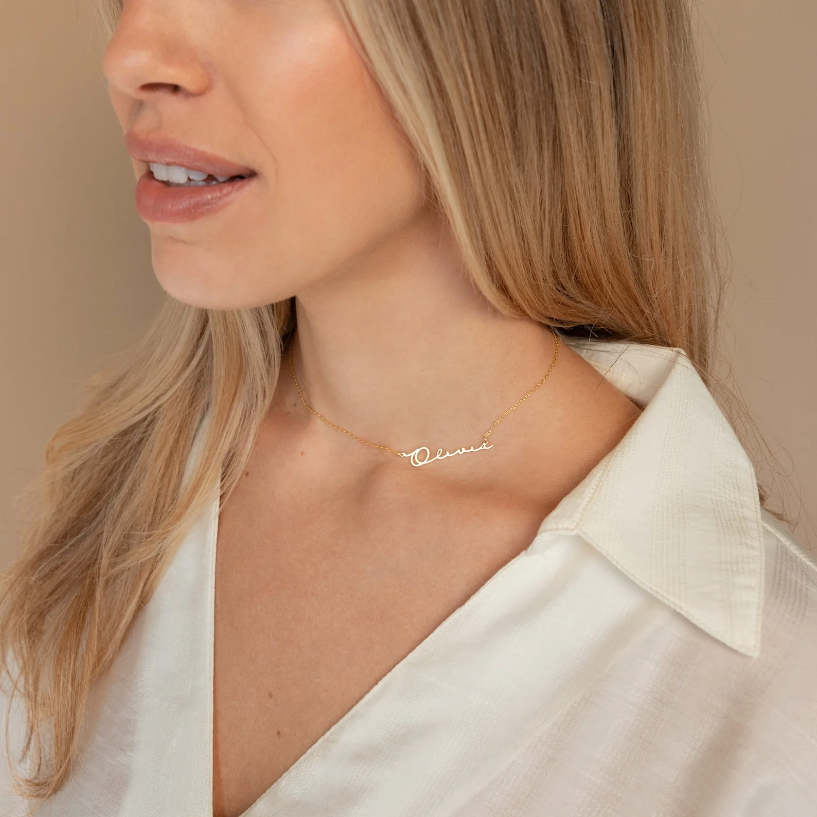 Minimal Sideways Name Necklace - Image 8