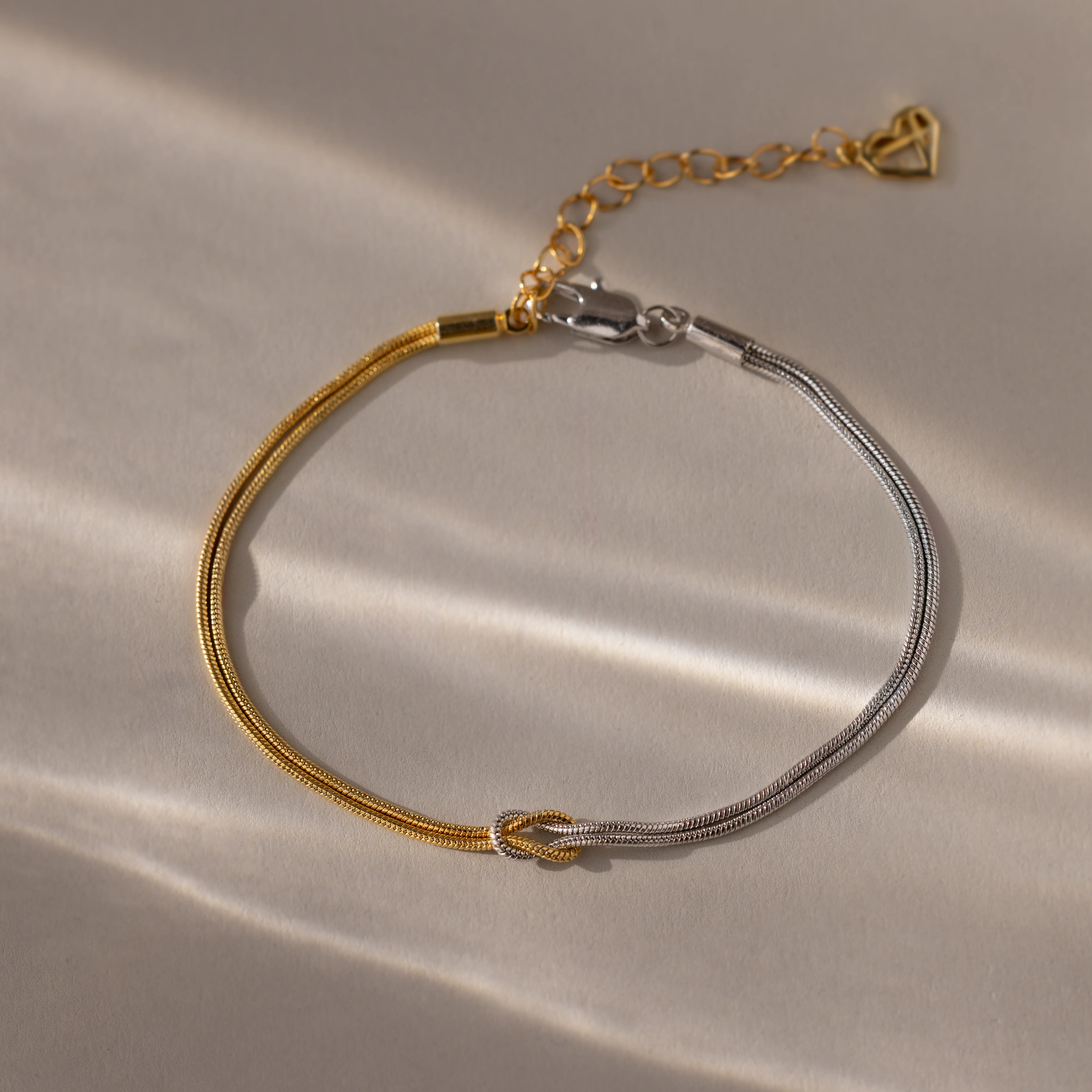 Mixed Metal Knot Bracelet