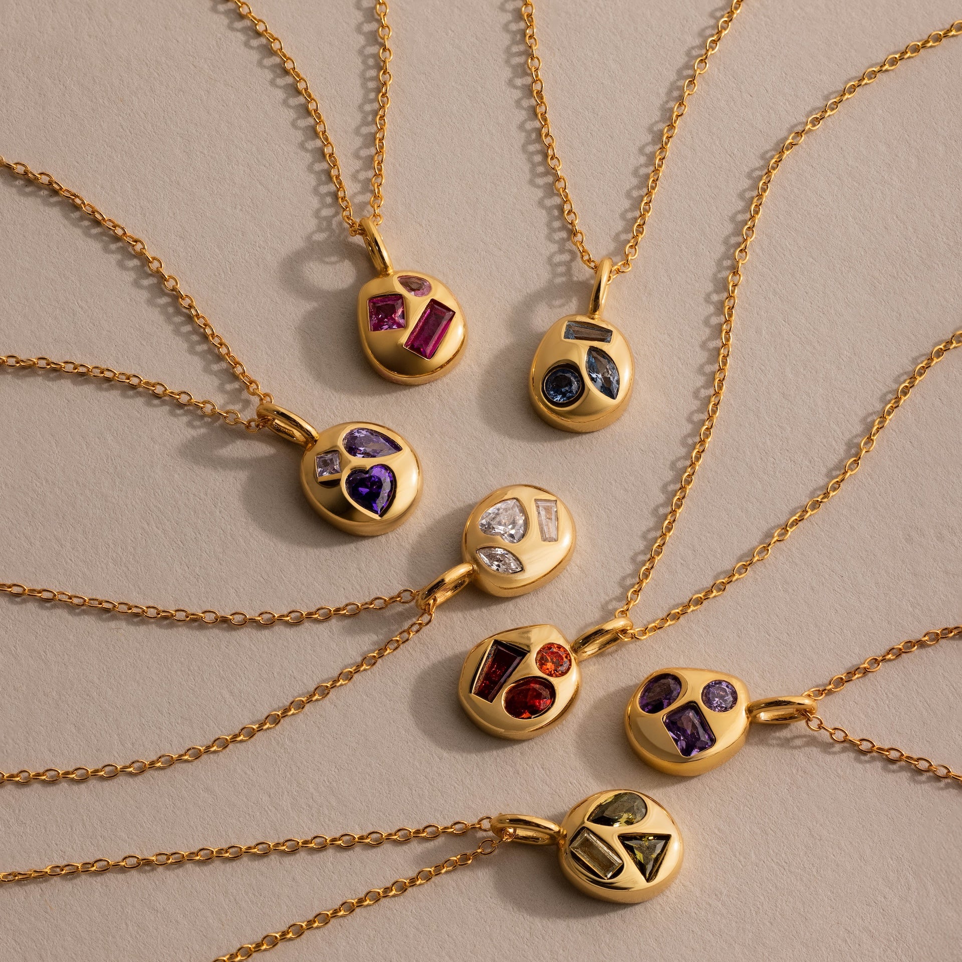 Mixed Pink Tourmaline Capsule Necklace - Image 3