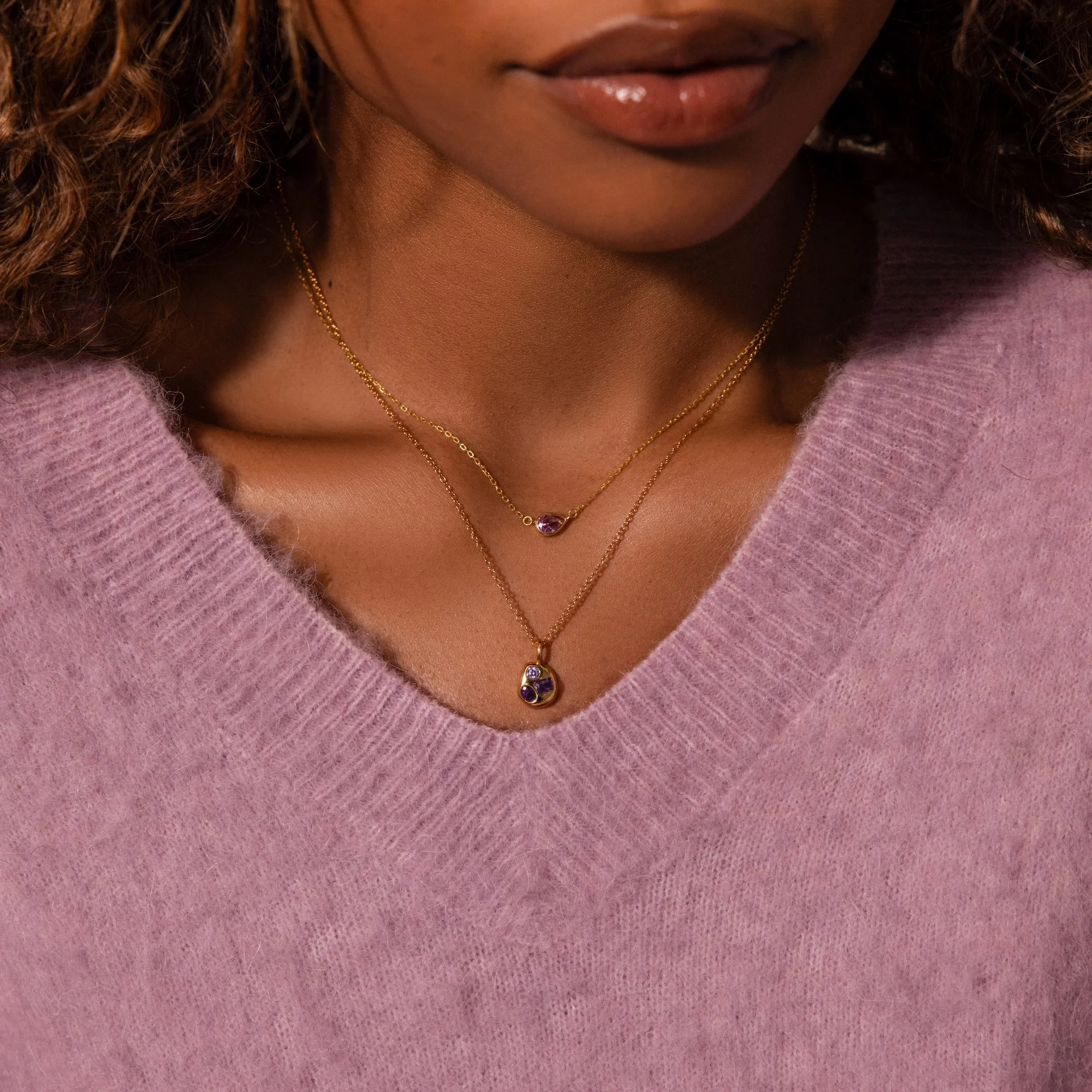 Mixed Ruby Capsule Necklace - Image 4