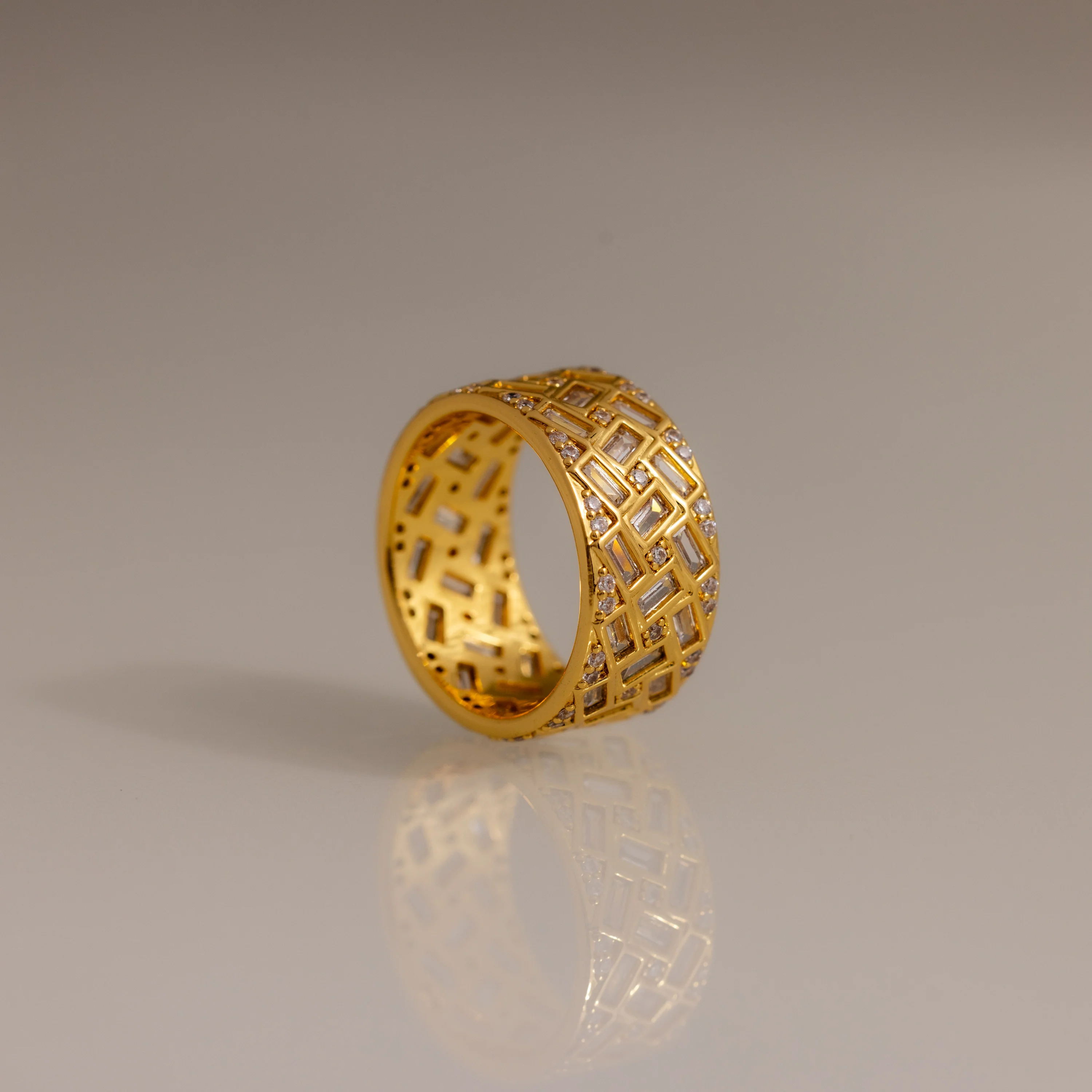 Mosaic Diamond Baguette Ring - Image 3
