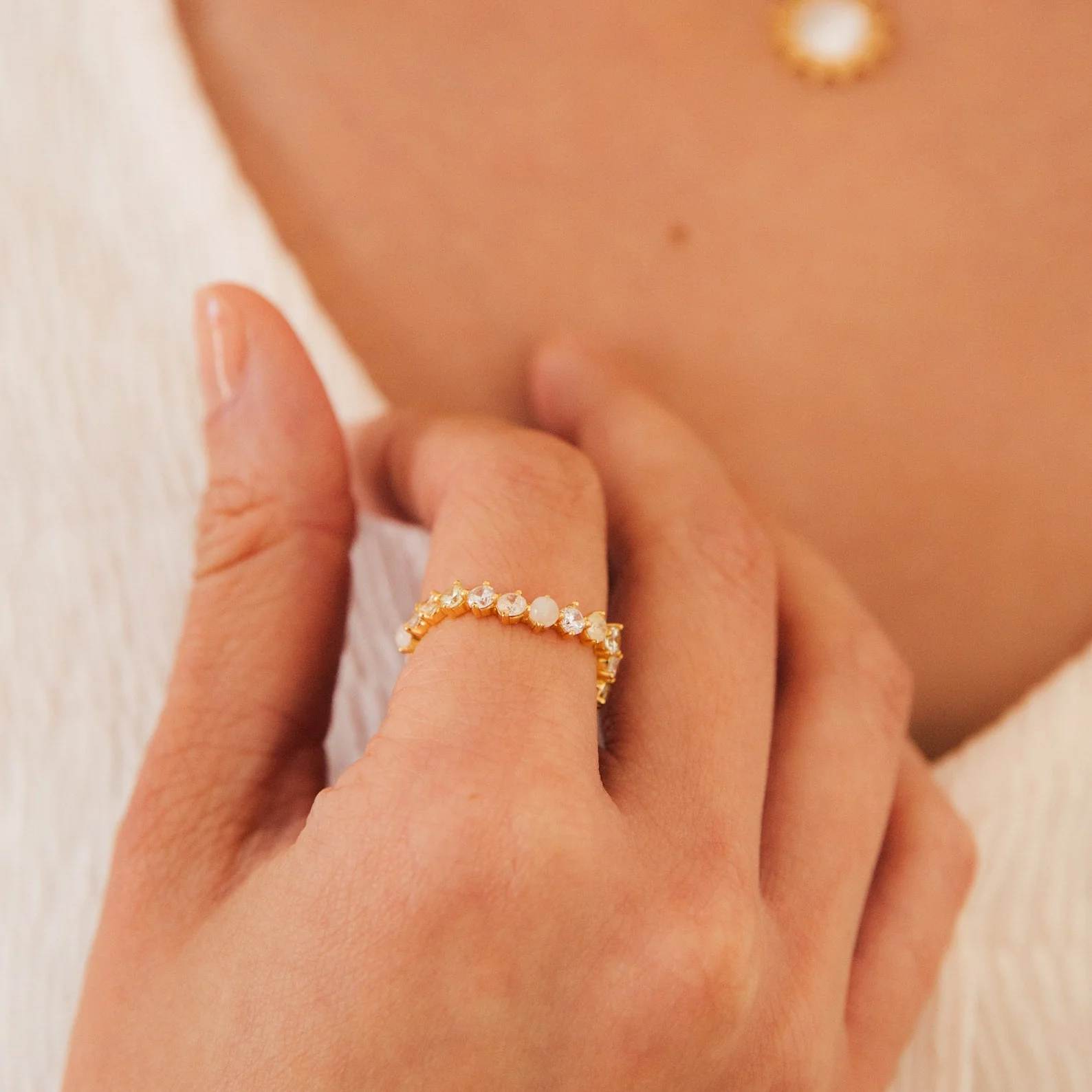 Mosaic Wave Eternity Ring - Image 2