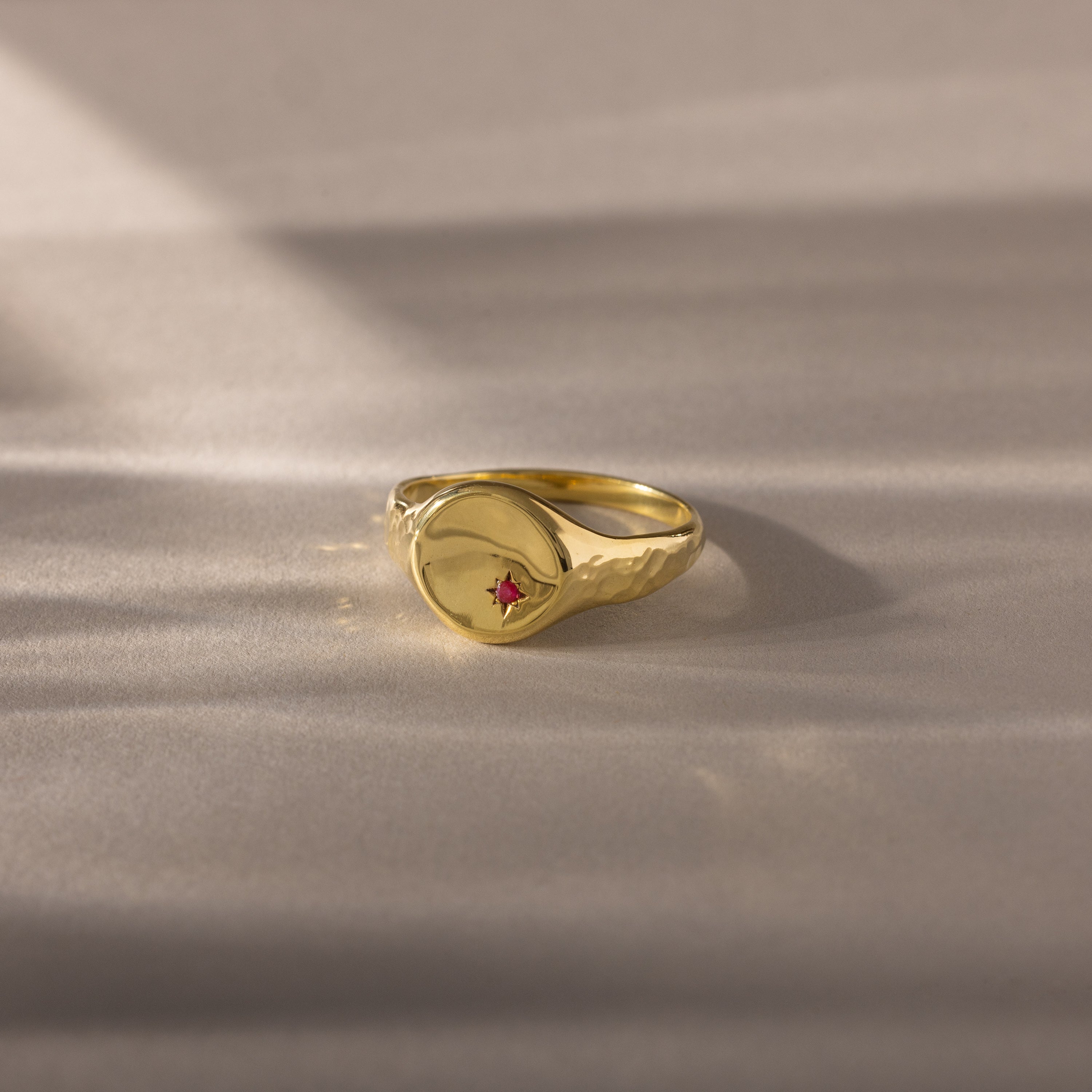 North Star Ruby Signet Ring
