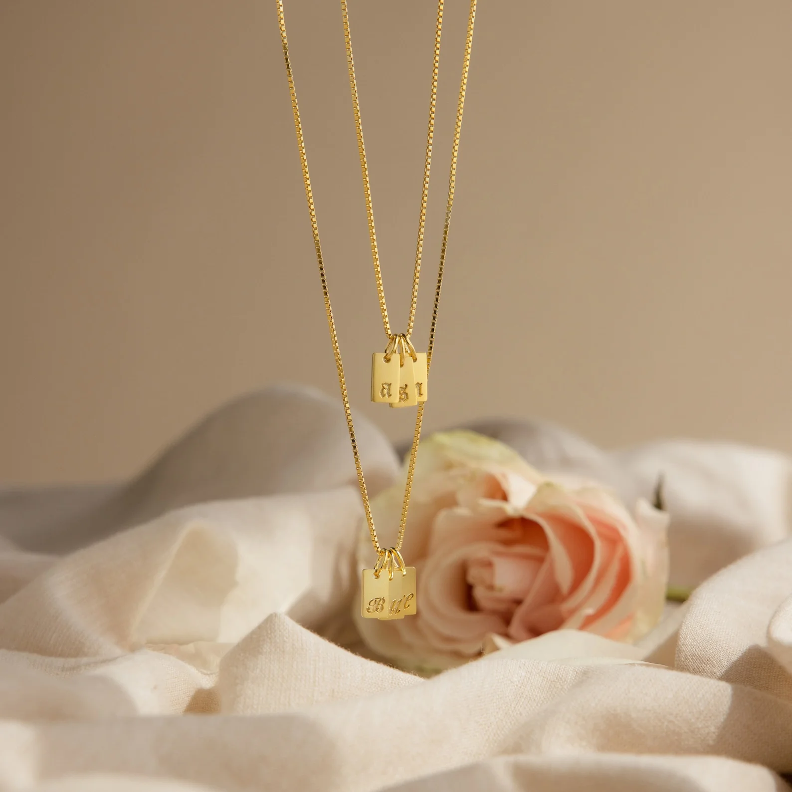 Old English Mini Tag Necklace - Image 8