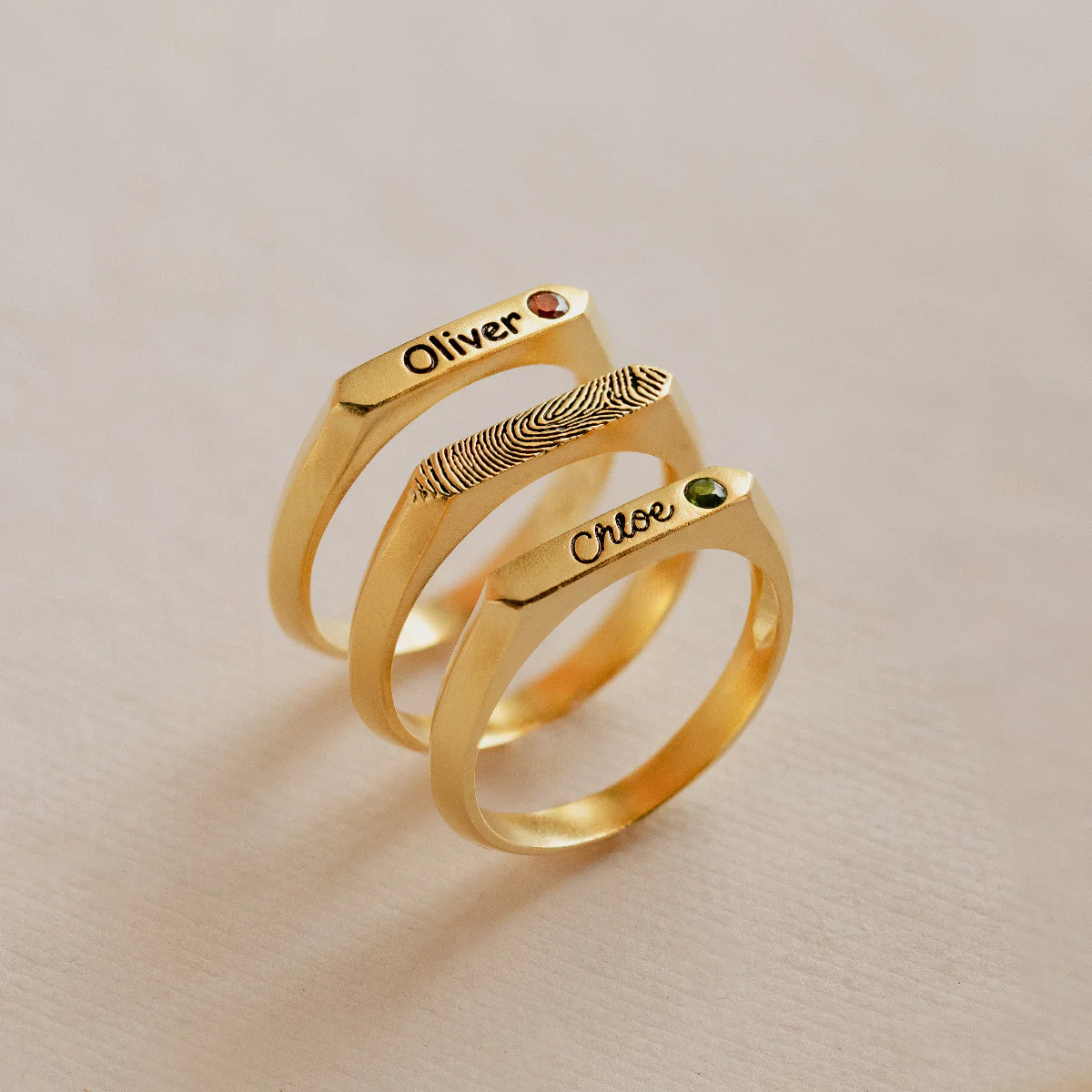 Paris Thin Name Signet Ring - Image 5