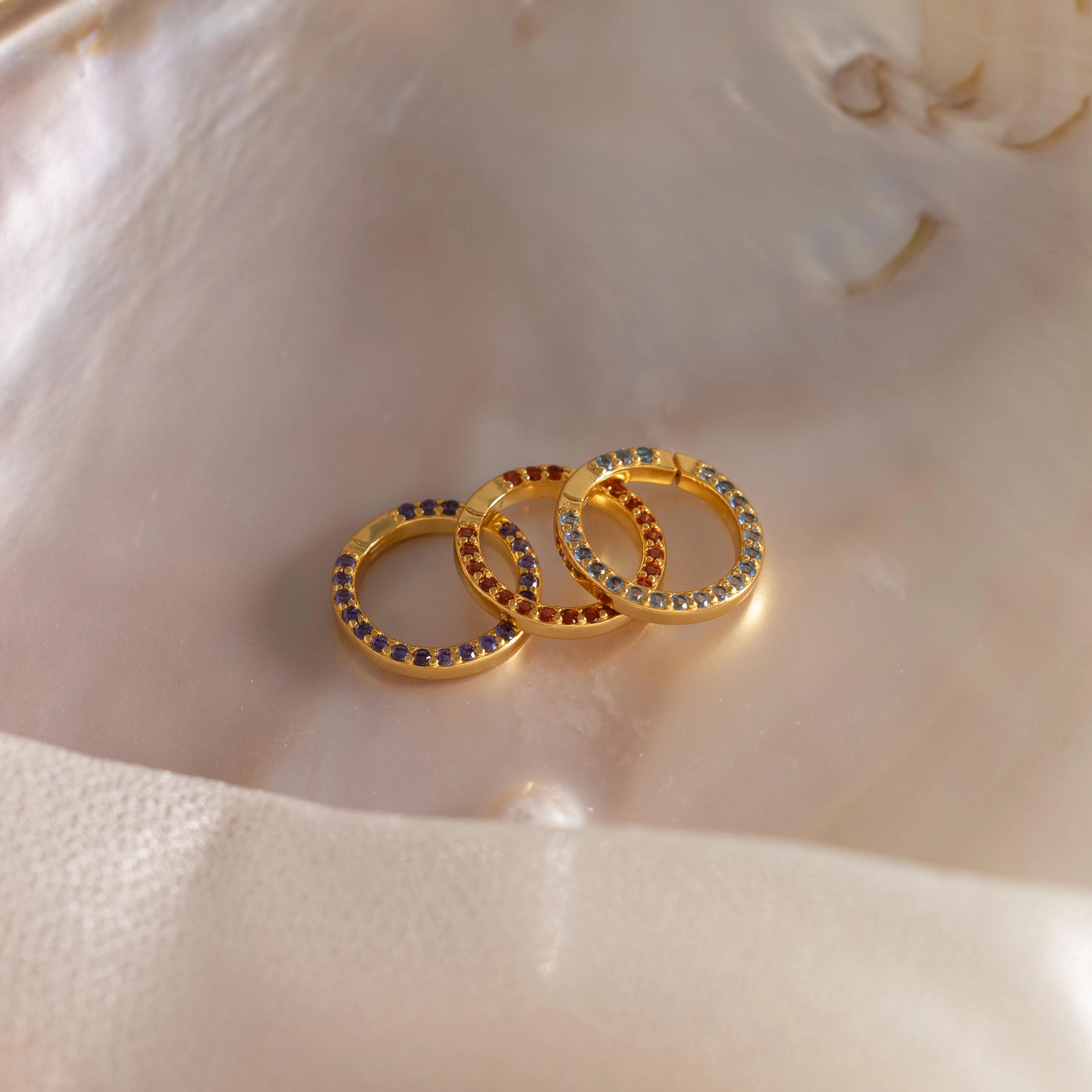 Pave Garnet Charm Clip - Image 4