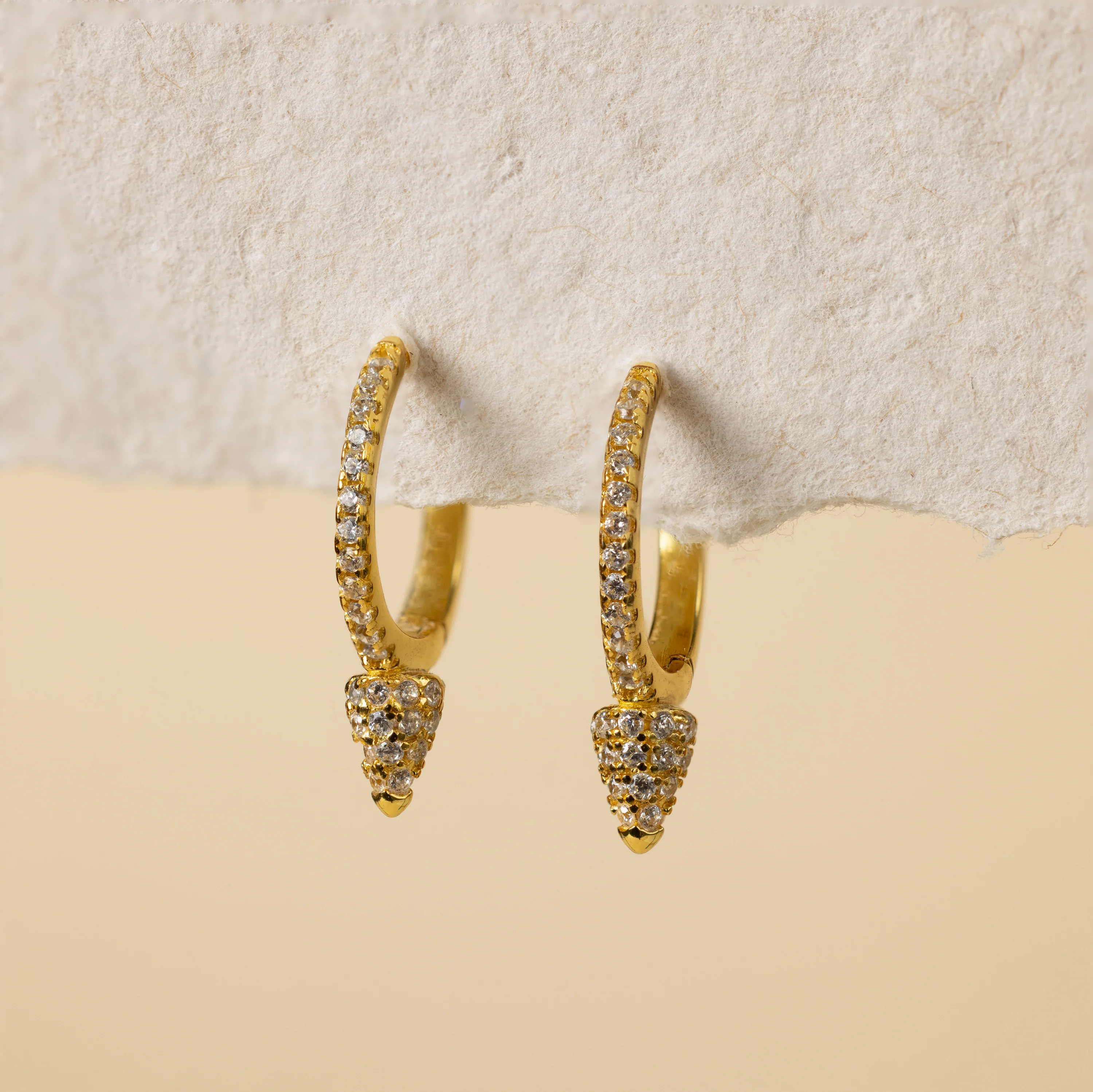 Pave Spike Huggies - Image 4